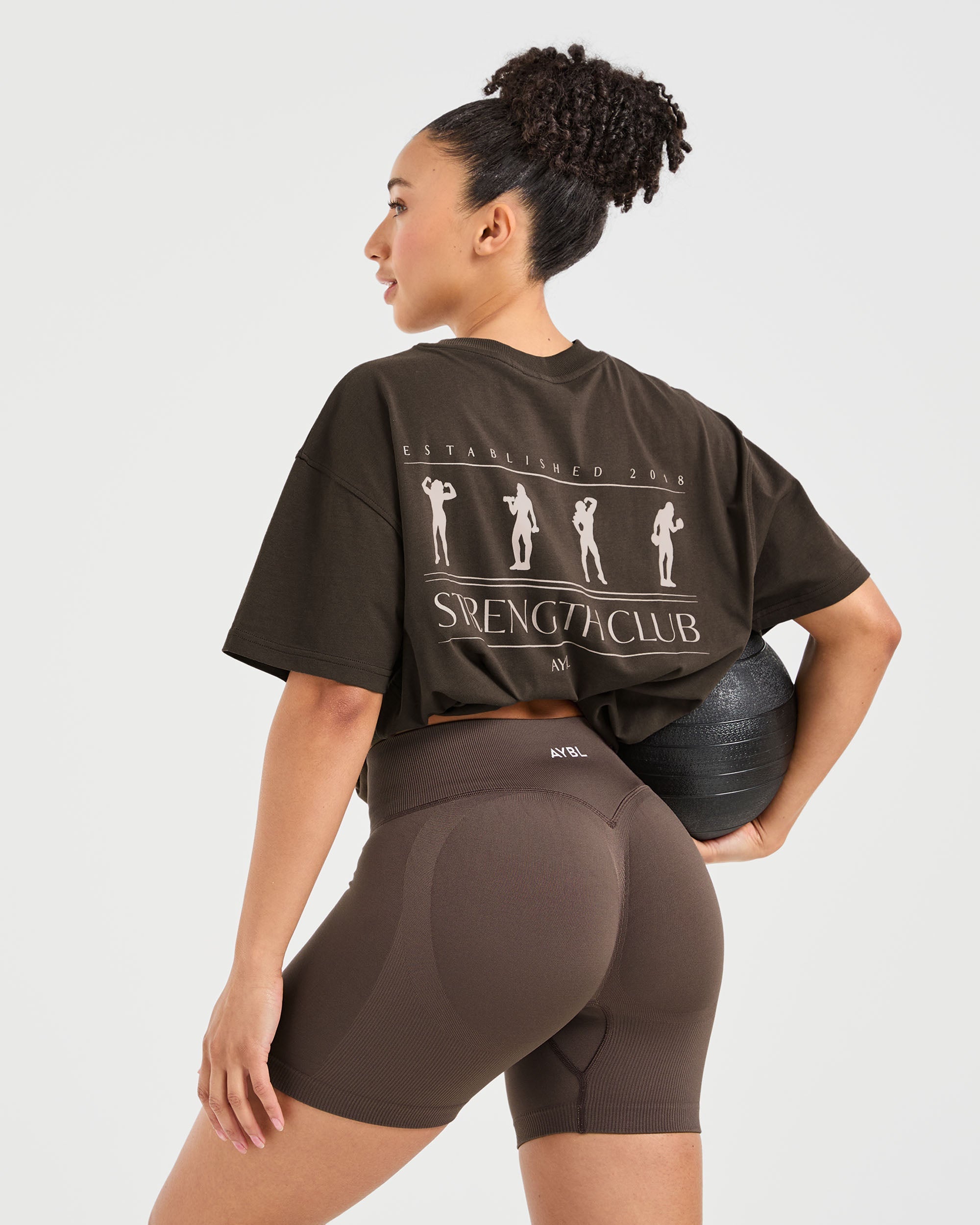 Strength Club Oversized T Shirt - Bruin
