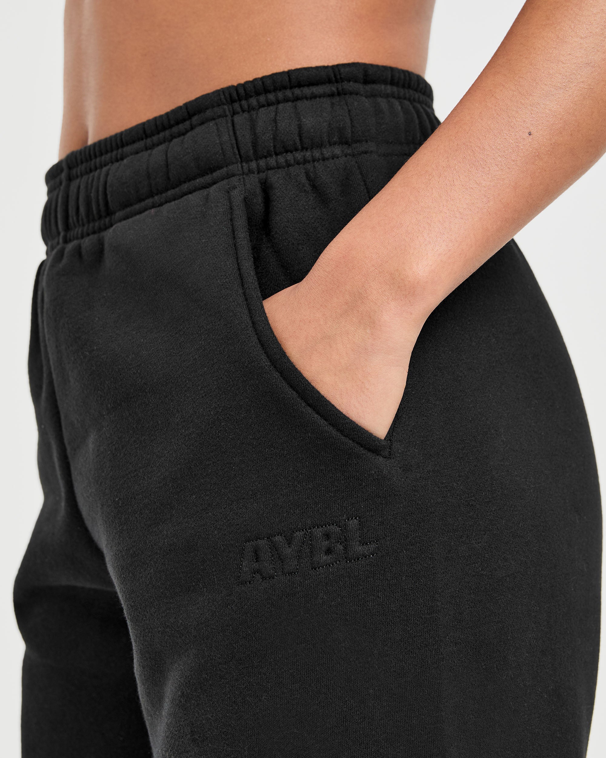 Classic Plush Oversized Joggers - Zwart