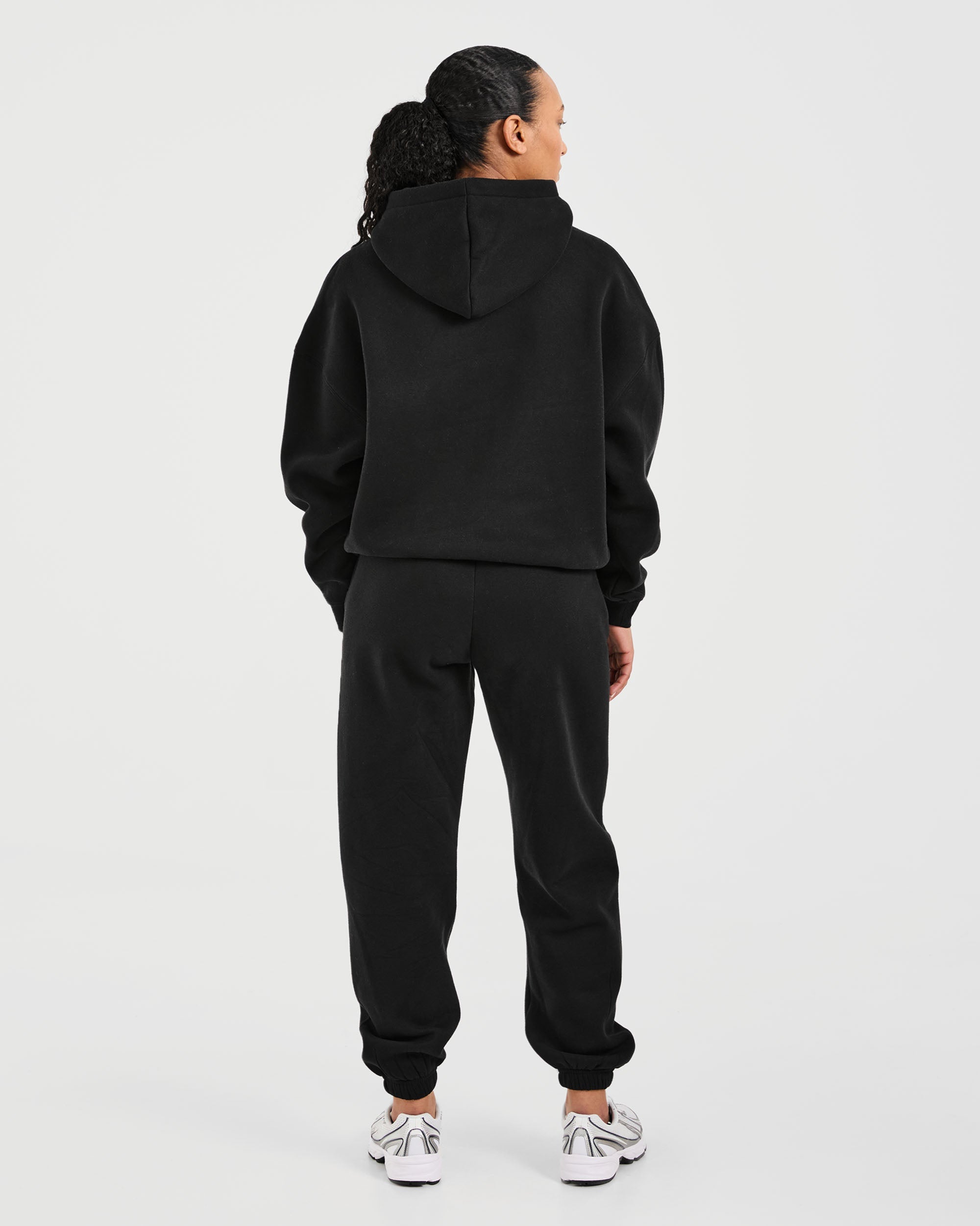 Classic Plush Oversized Hoodie - Zwart