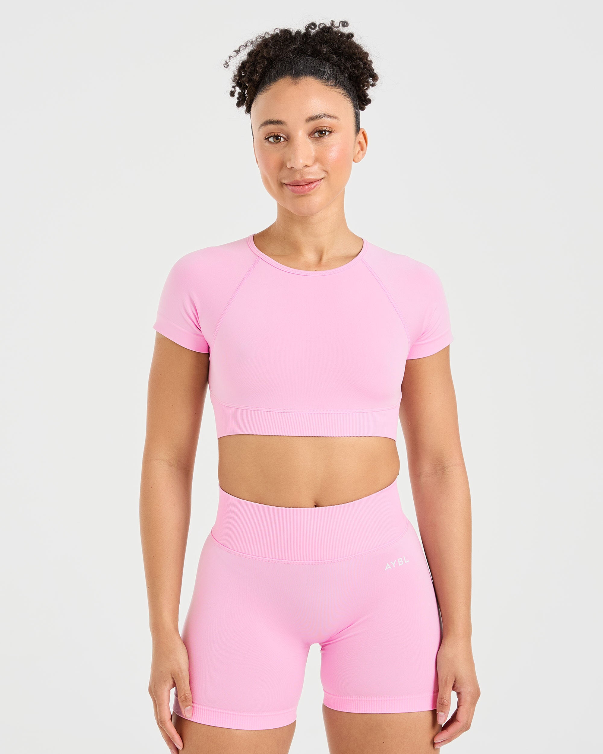 Adapt Seamless Crop Top - Spring Roze