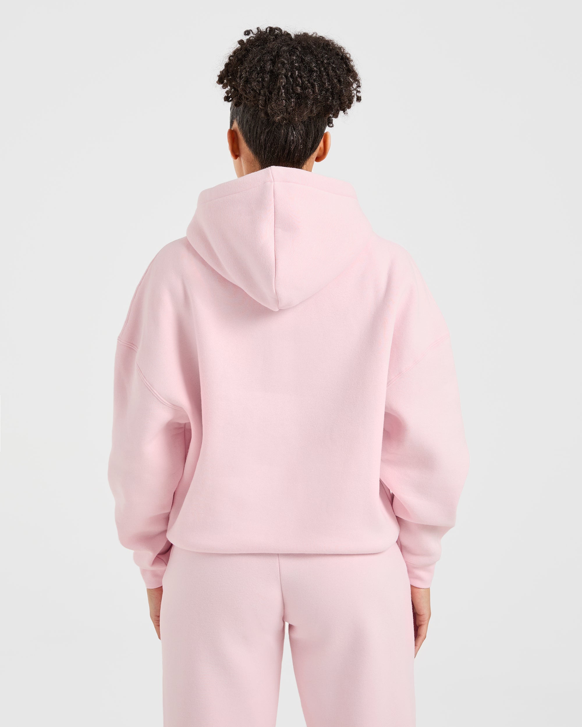 Classic Plush Oversized Hoodie - Pastel Roze