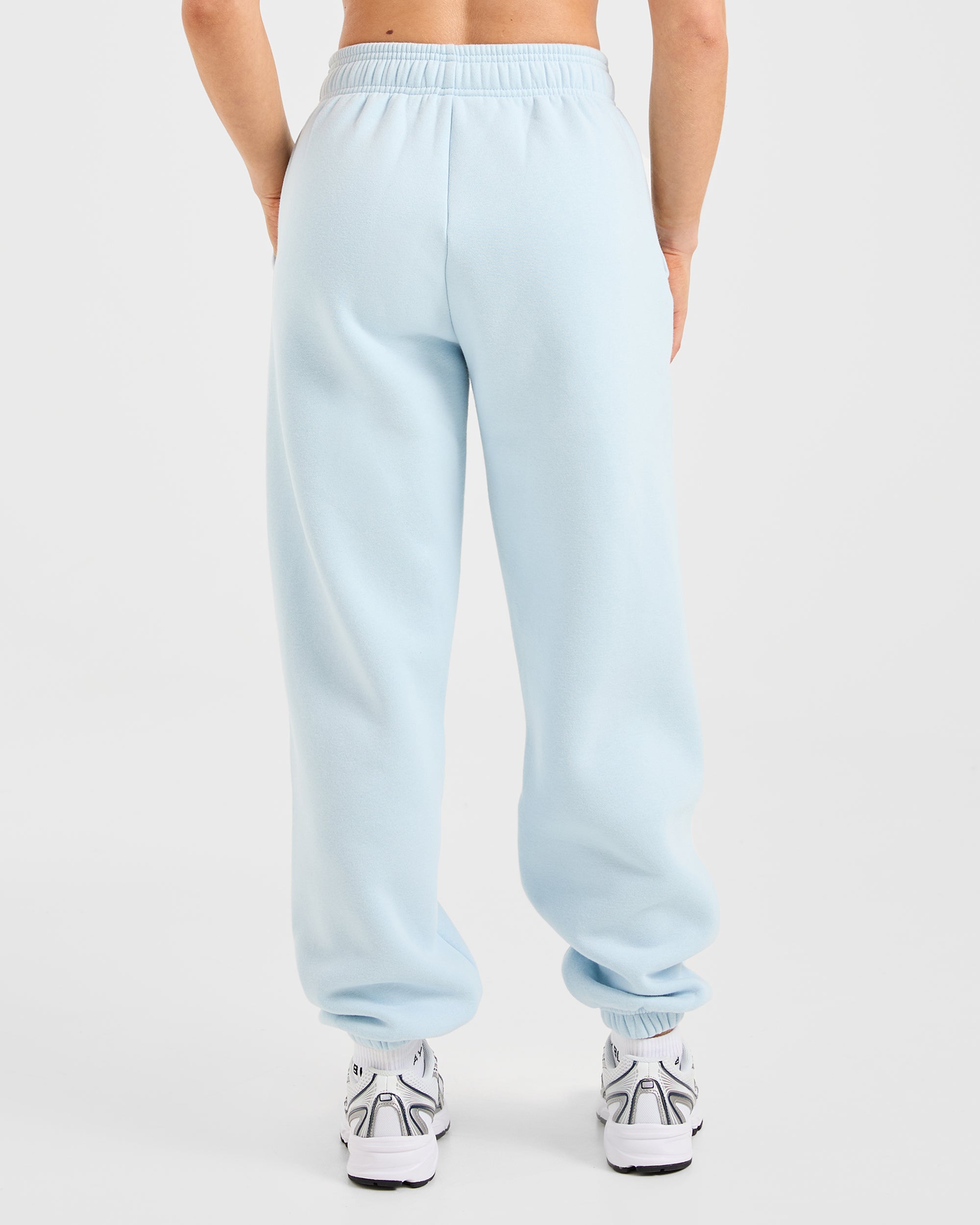 Classic Plush Oversized Joggers - Pastel Blauw