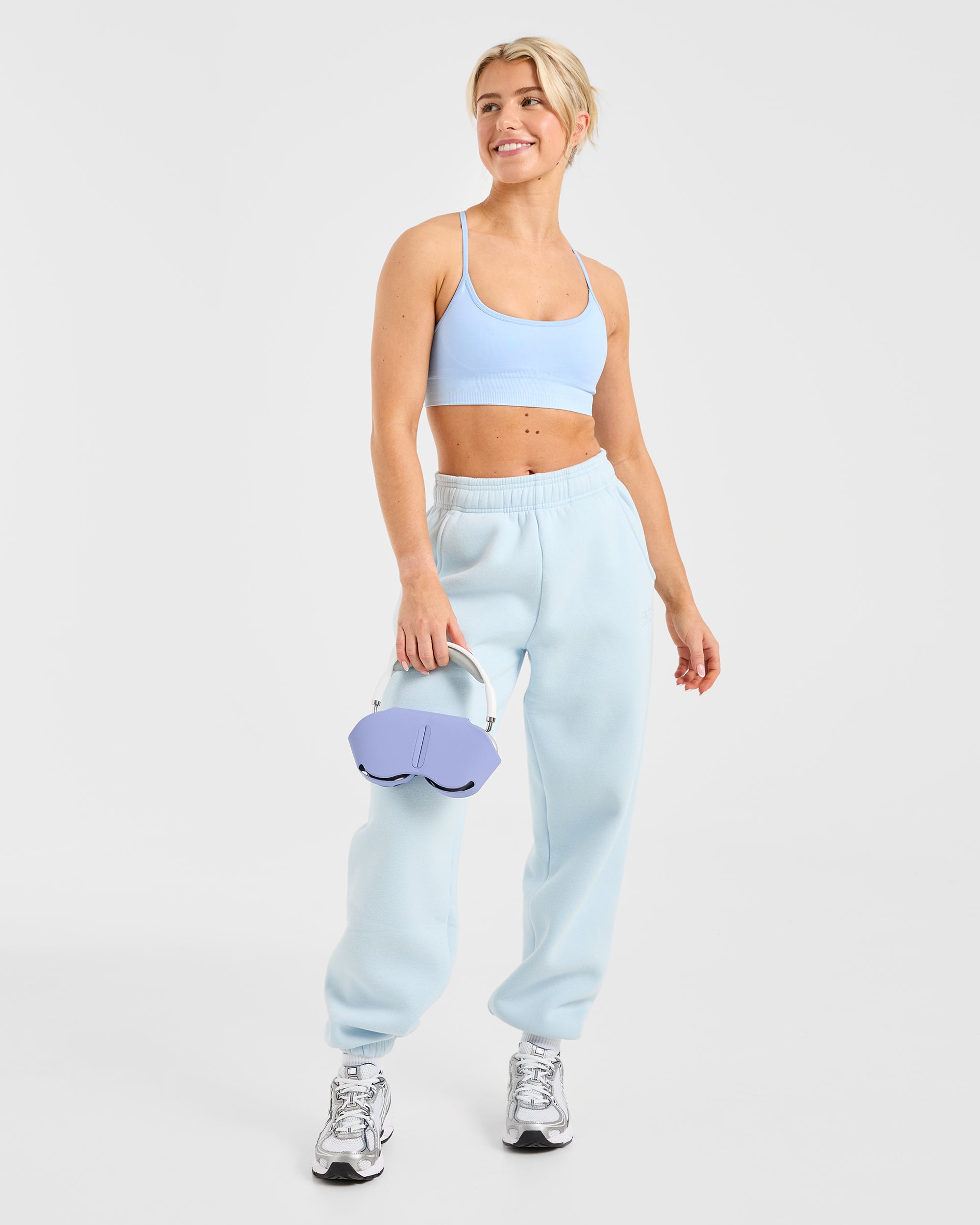 Classic Plush Oversized Joggers - Pastel Blauw