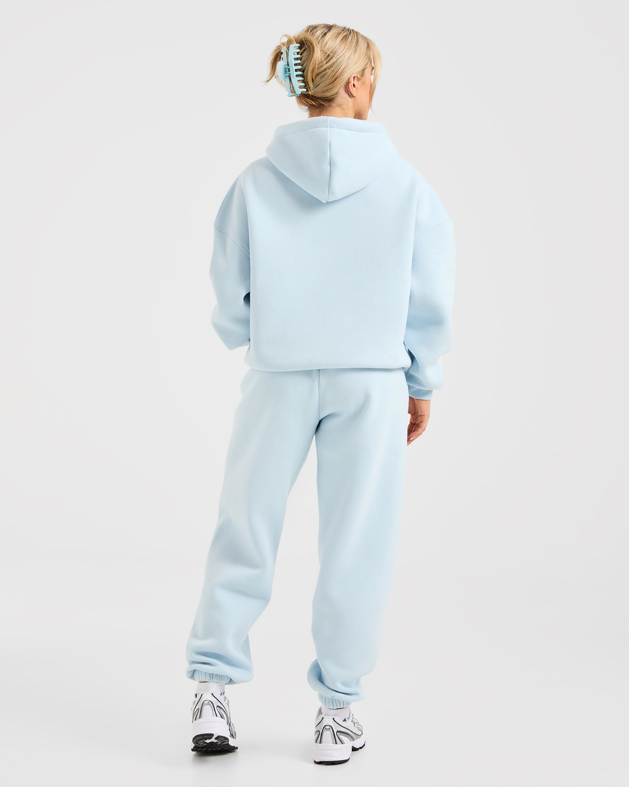 Classic Plush Oversized Joggers - Pastel Blauw