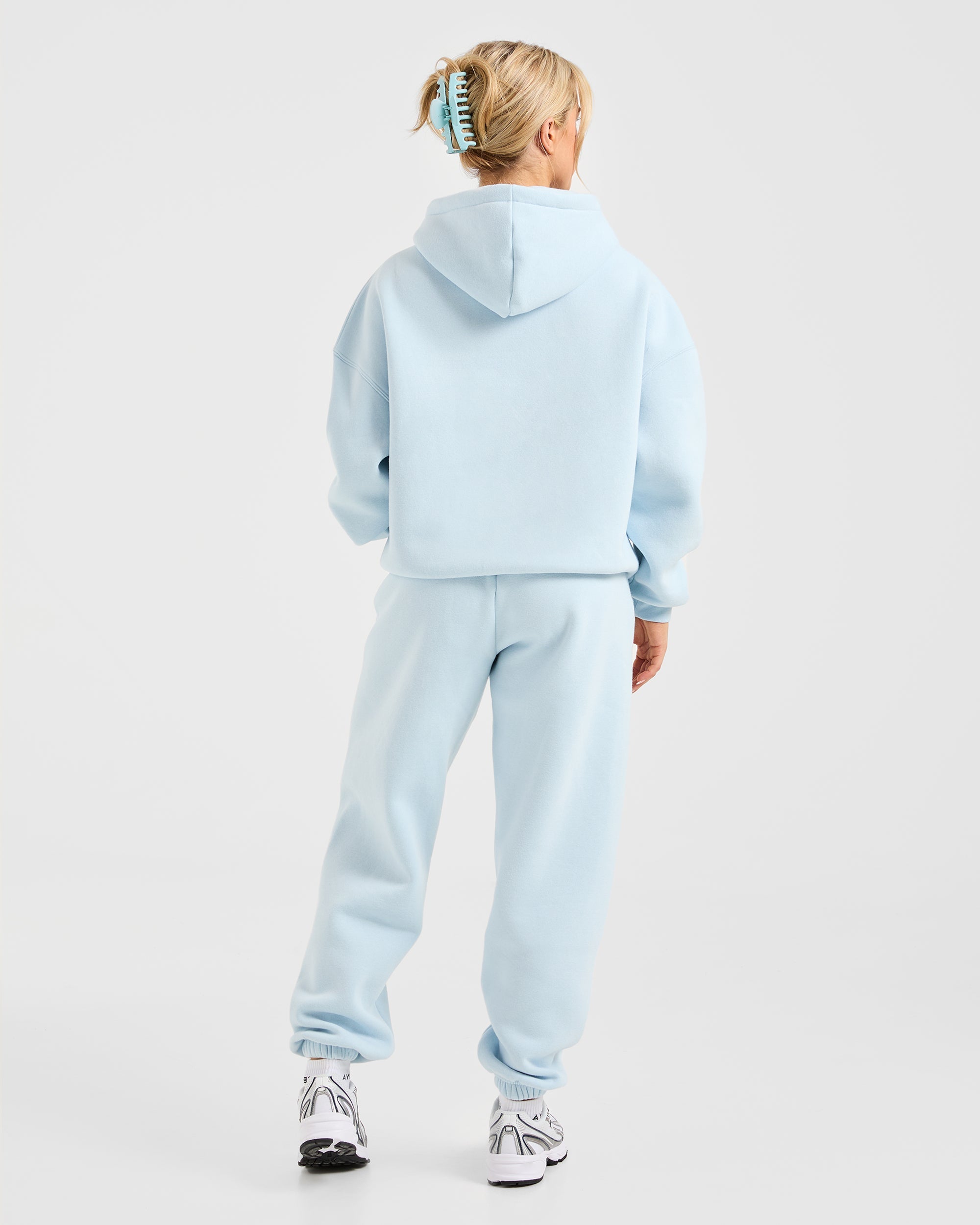 Classic Plush Oversized Hoodie - Pastel Blauw