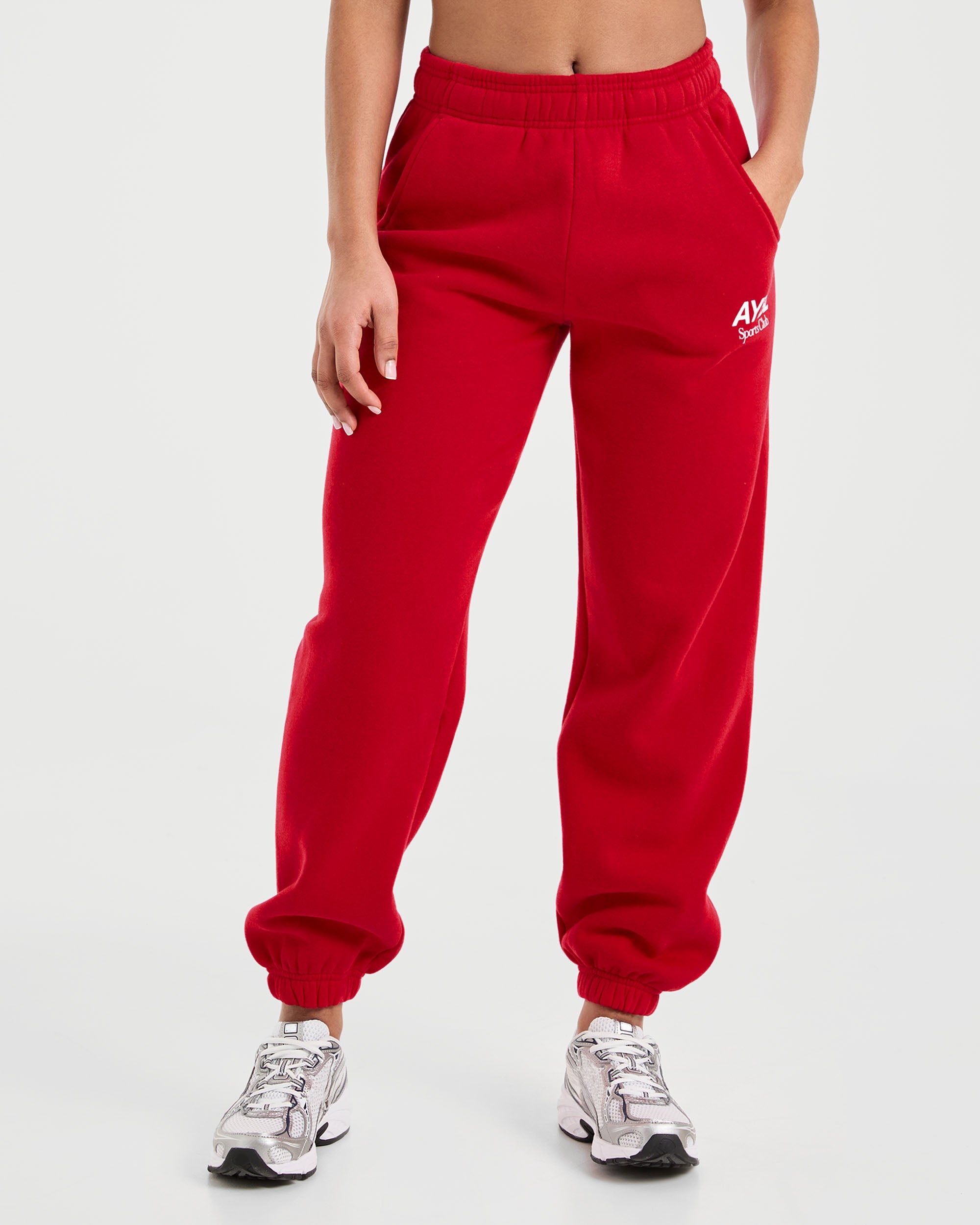 AYBL Sports Club Oversized Joggers - True Rood