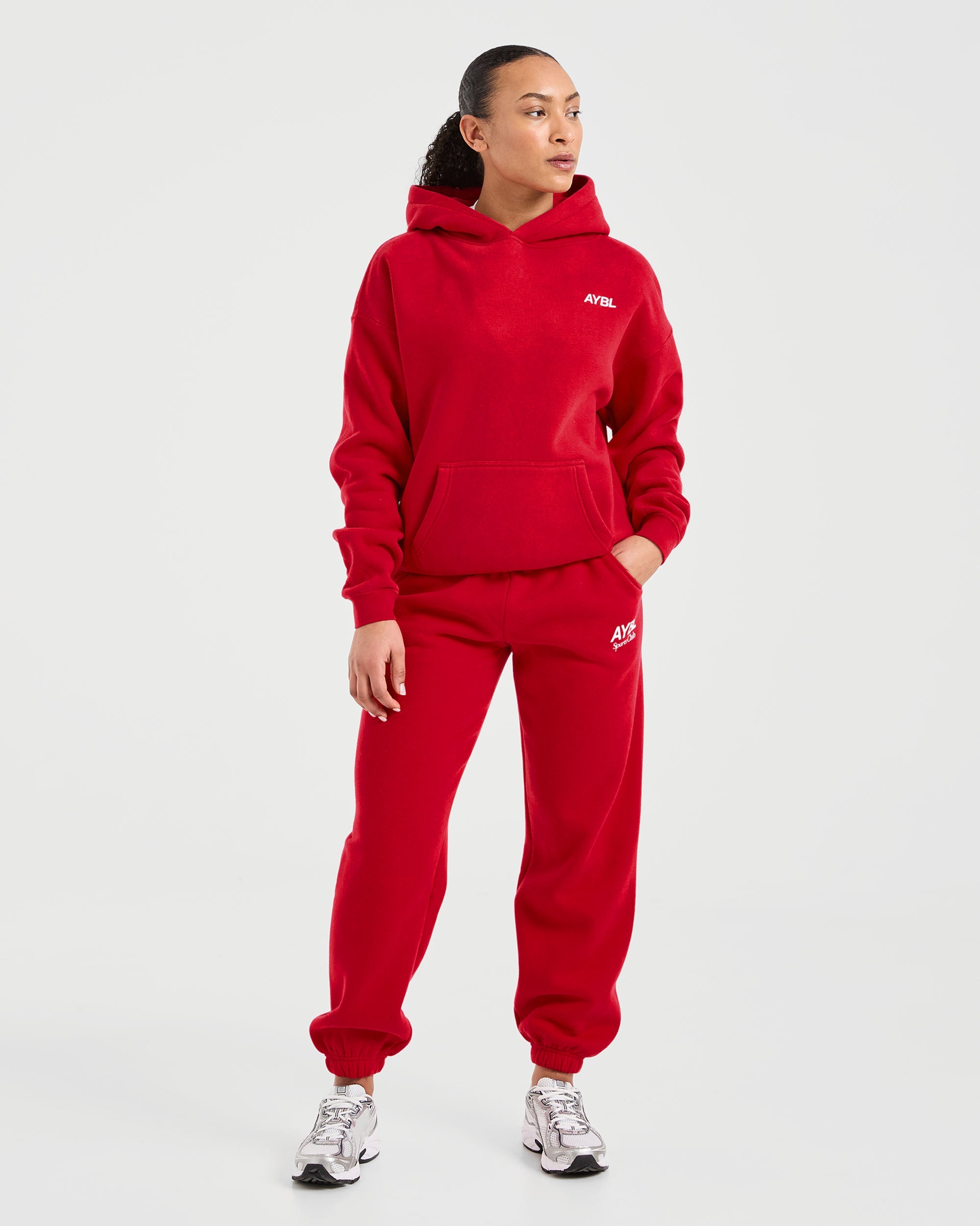 AYBL Sports Club Oversized Hoodie - True Rood