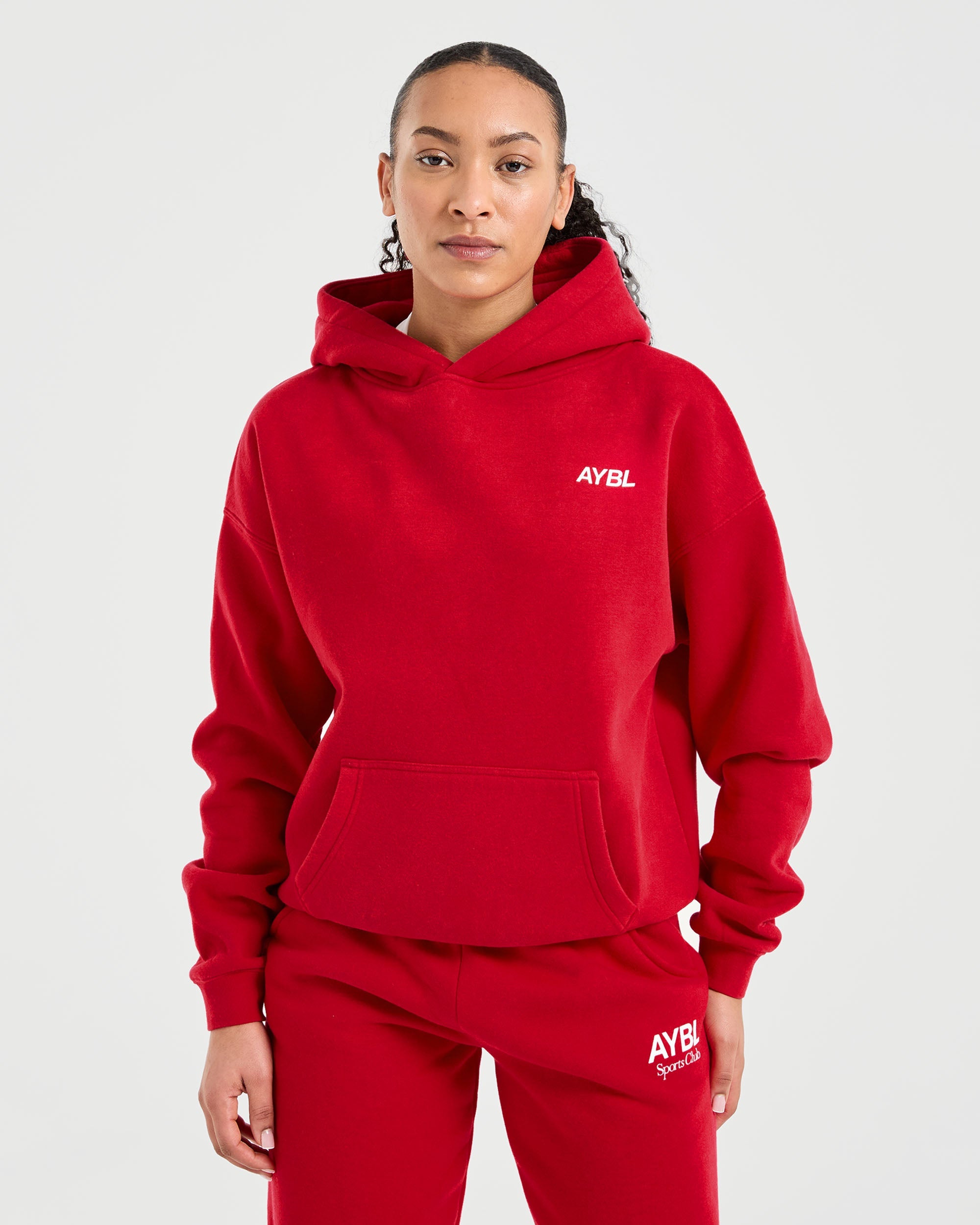 AYBL Sports Club Oversized Hoodie - True Rood