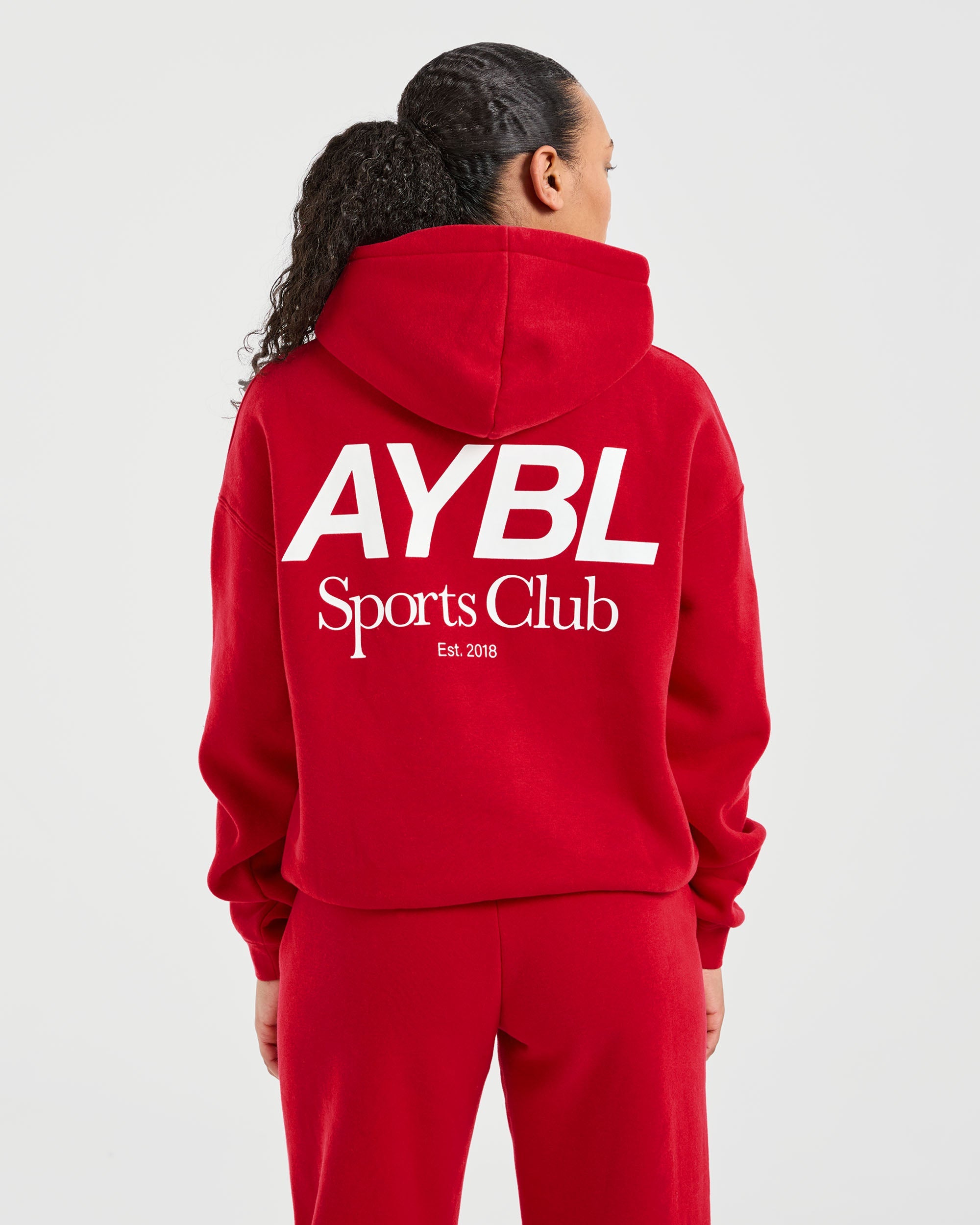 AYBL Sports Club Oversized Hoodie - True Rood