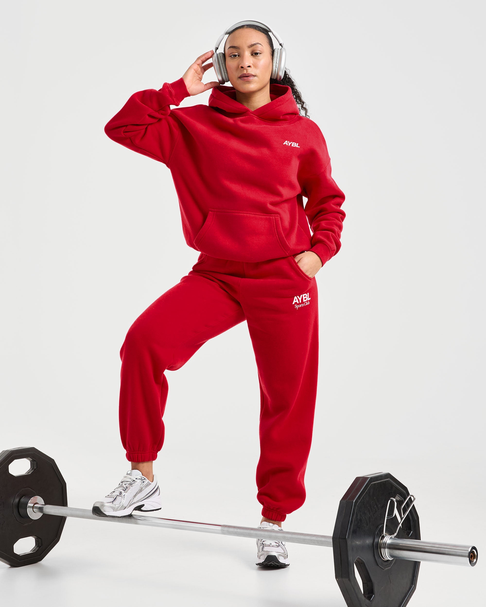 AYBL Sports Club Oversized Hoodie - True Rood