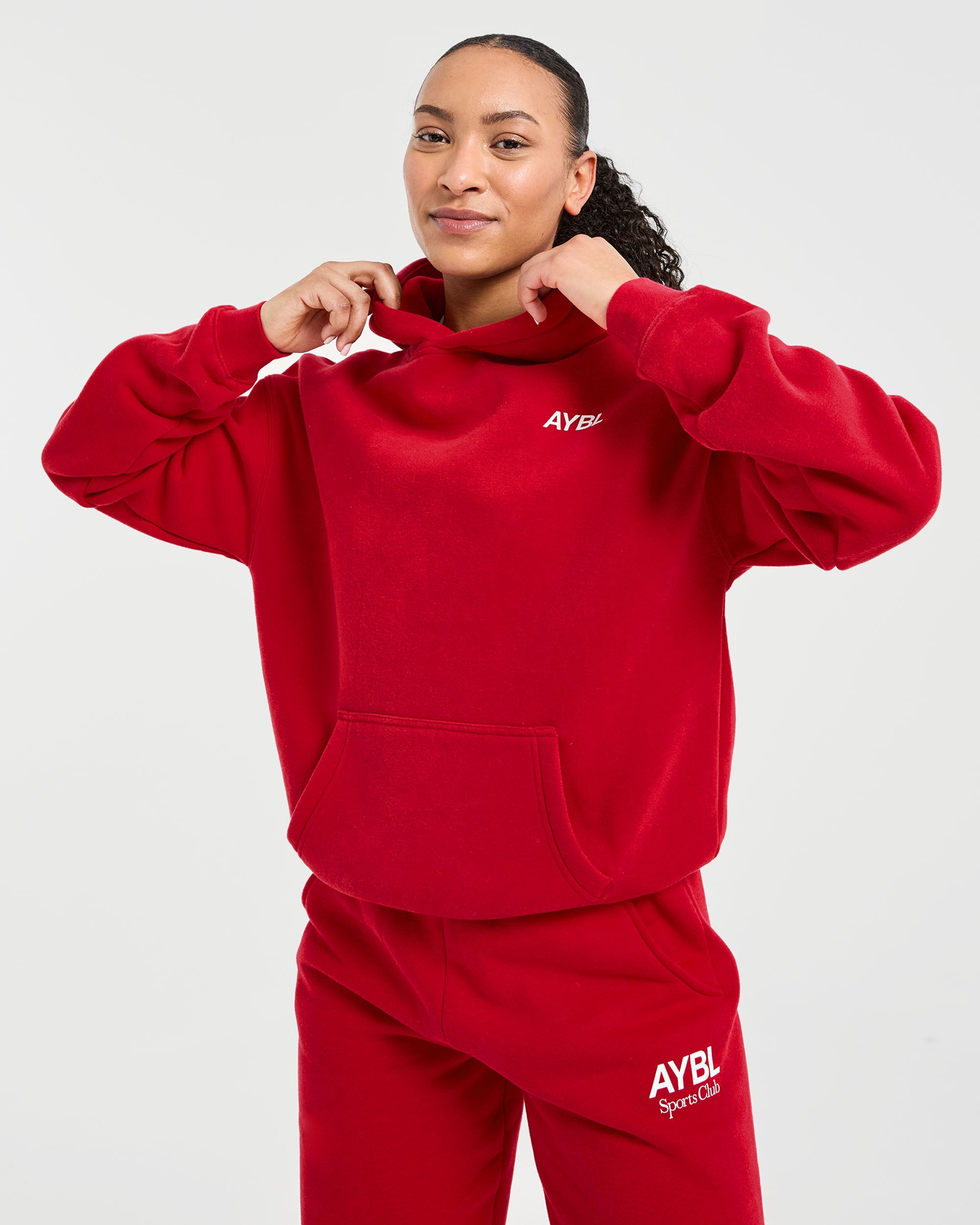 AYBL Sports Club Oversized Hoodie - True Rood