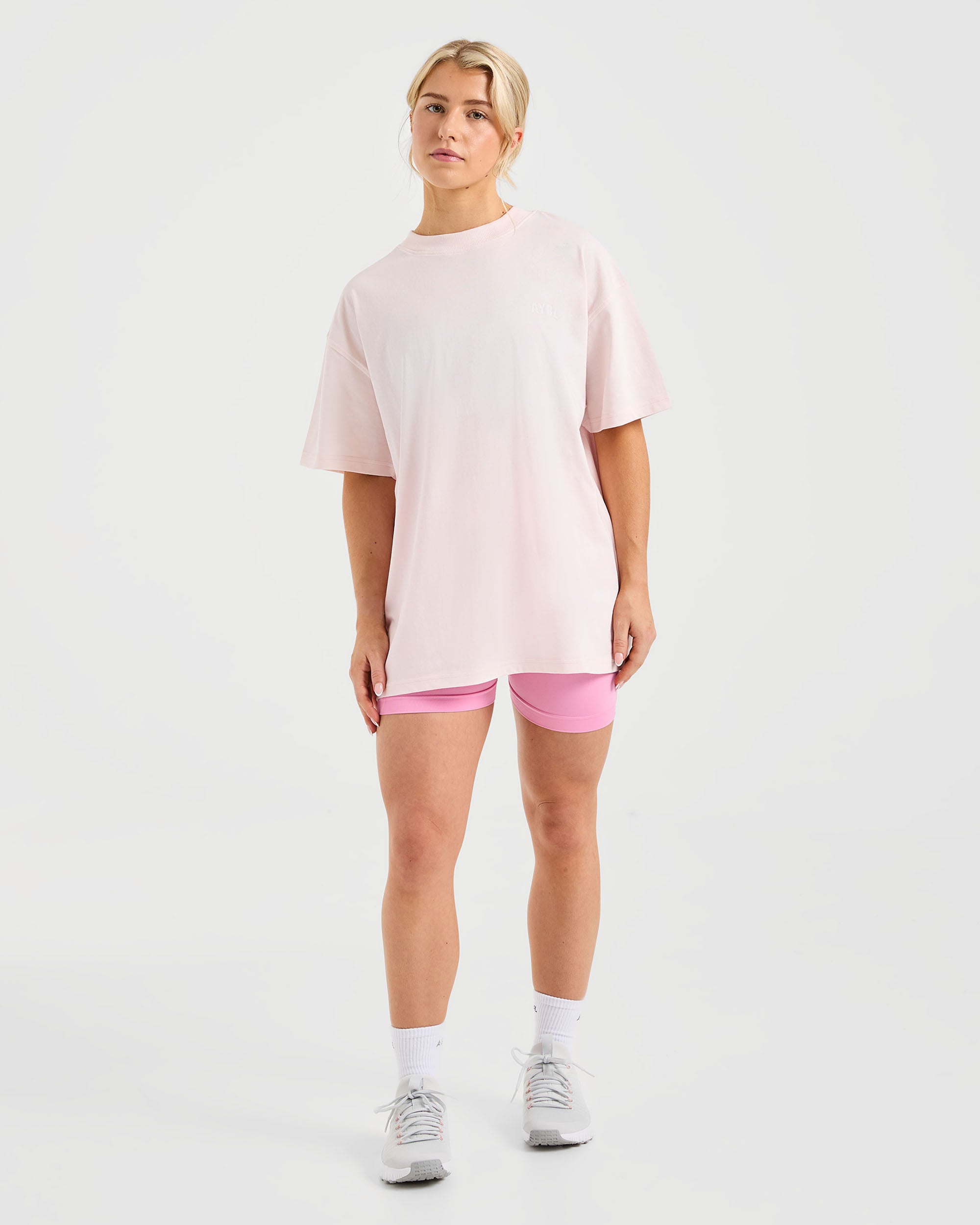 Show Up Oversized T Shirt - Roze