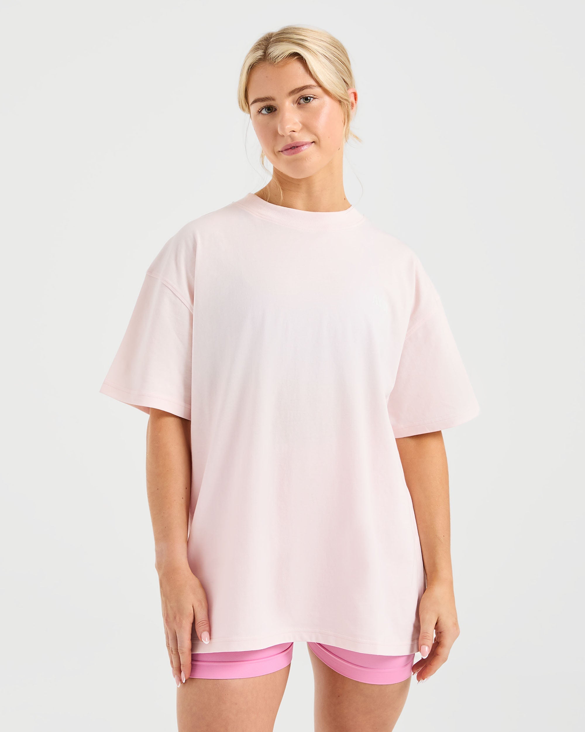 Show Up Oversized T Shirt - Roze