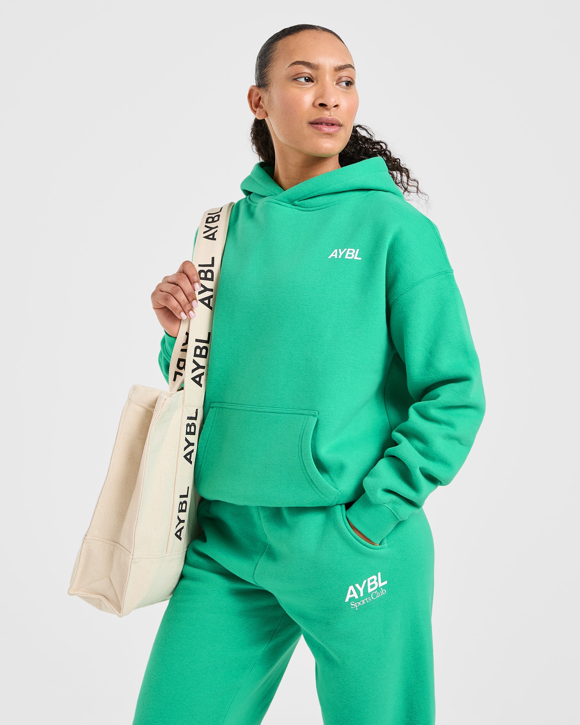 AYBL Sports Club Oversized Hoodie - Racing Groen