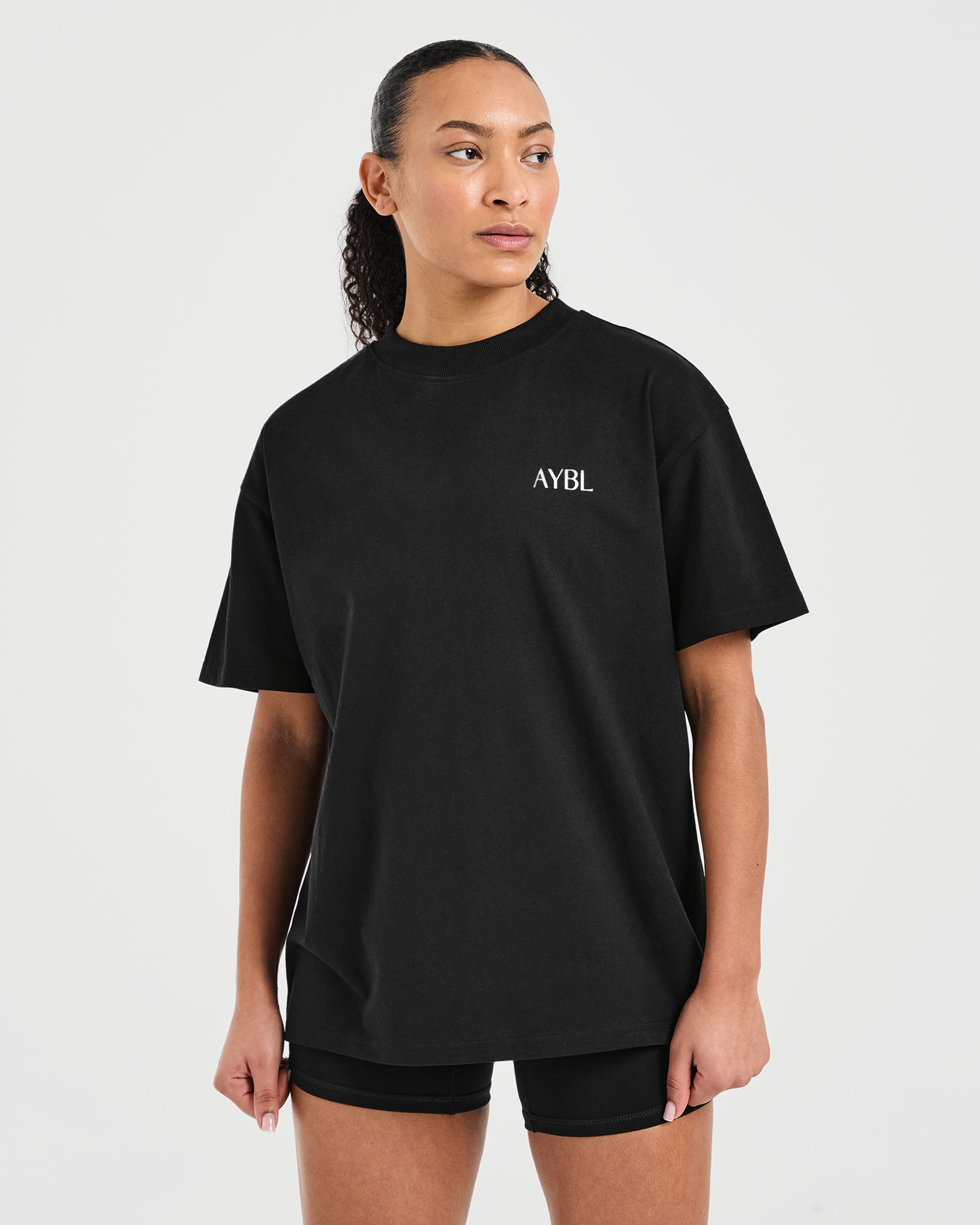 Strength Club Oversized T Shirt - Zwart