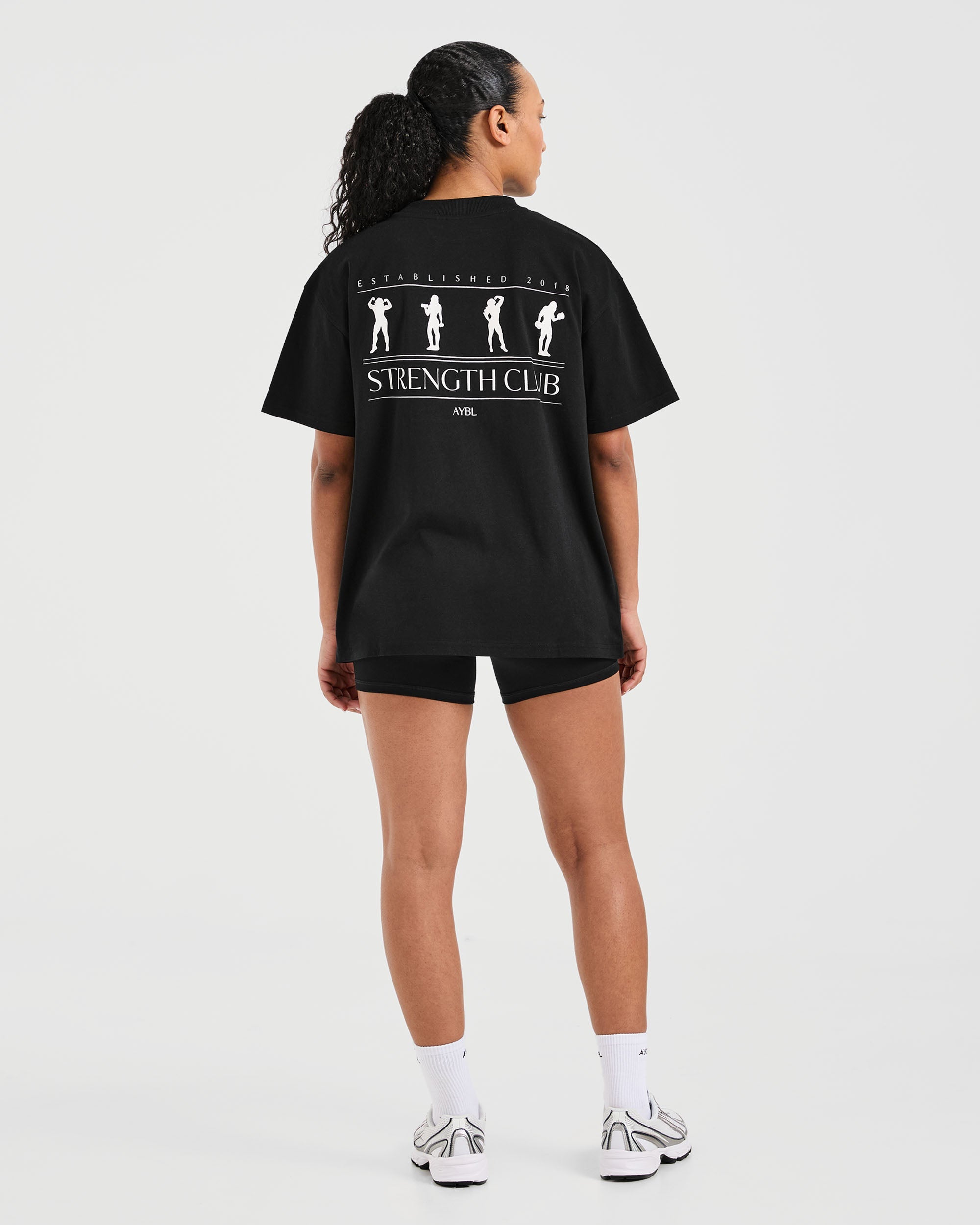 Strength Club Oversized T Shirt - Zwart