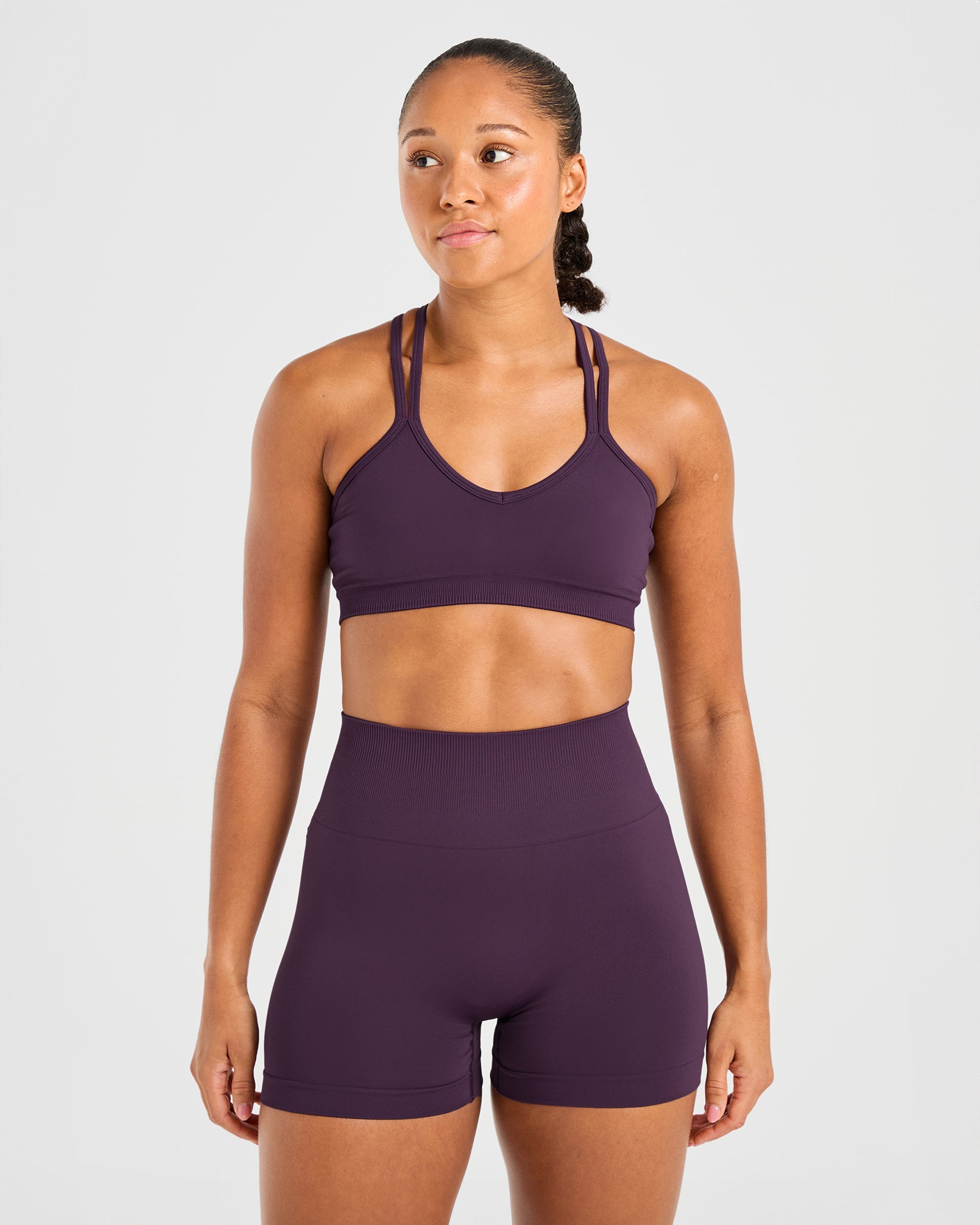 Power Seamless Sports Bra - Grape Wine