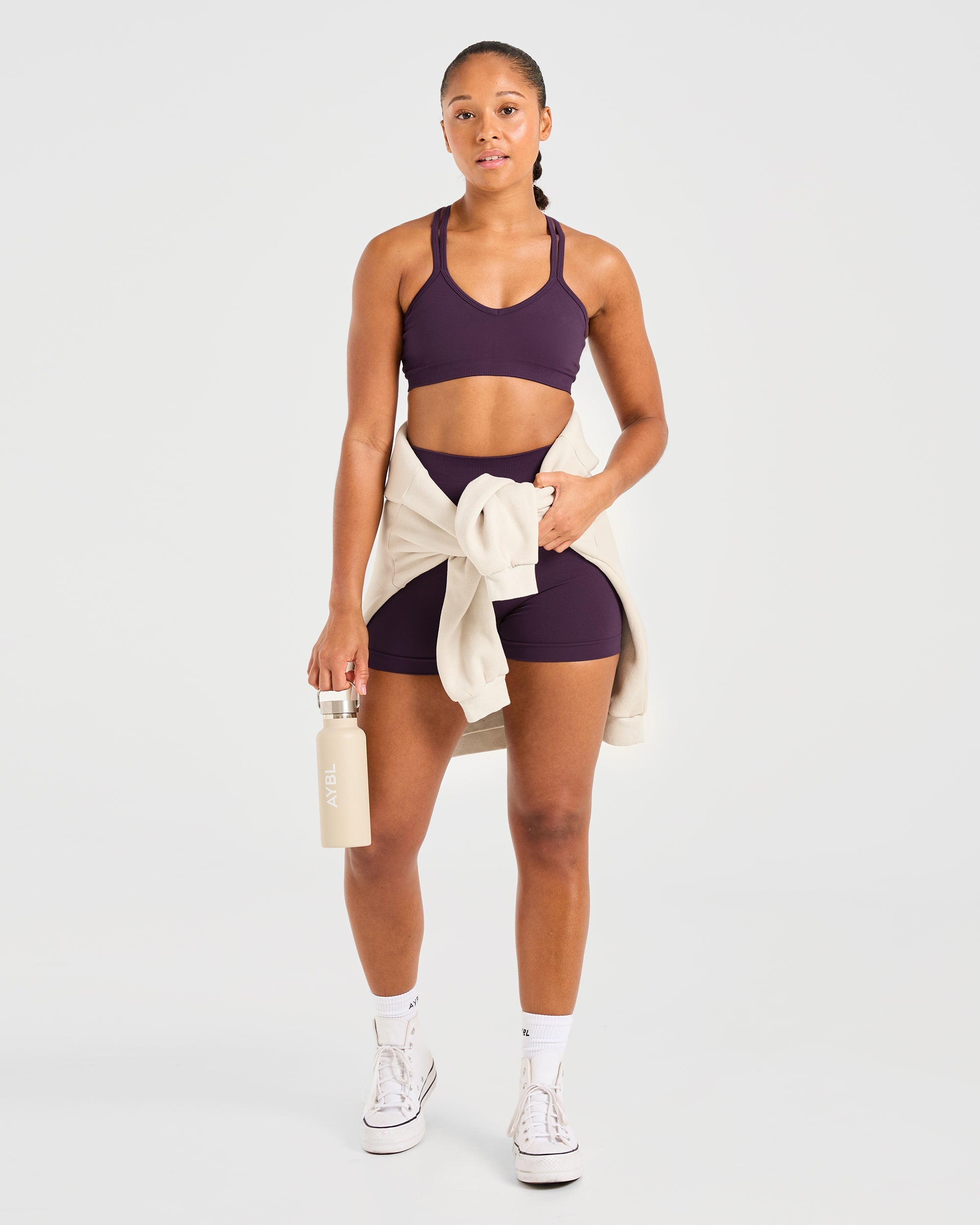 Power Seamless Sports Bra - Grape Wine