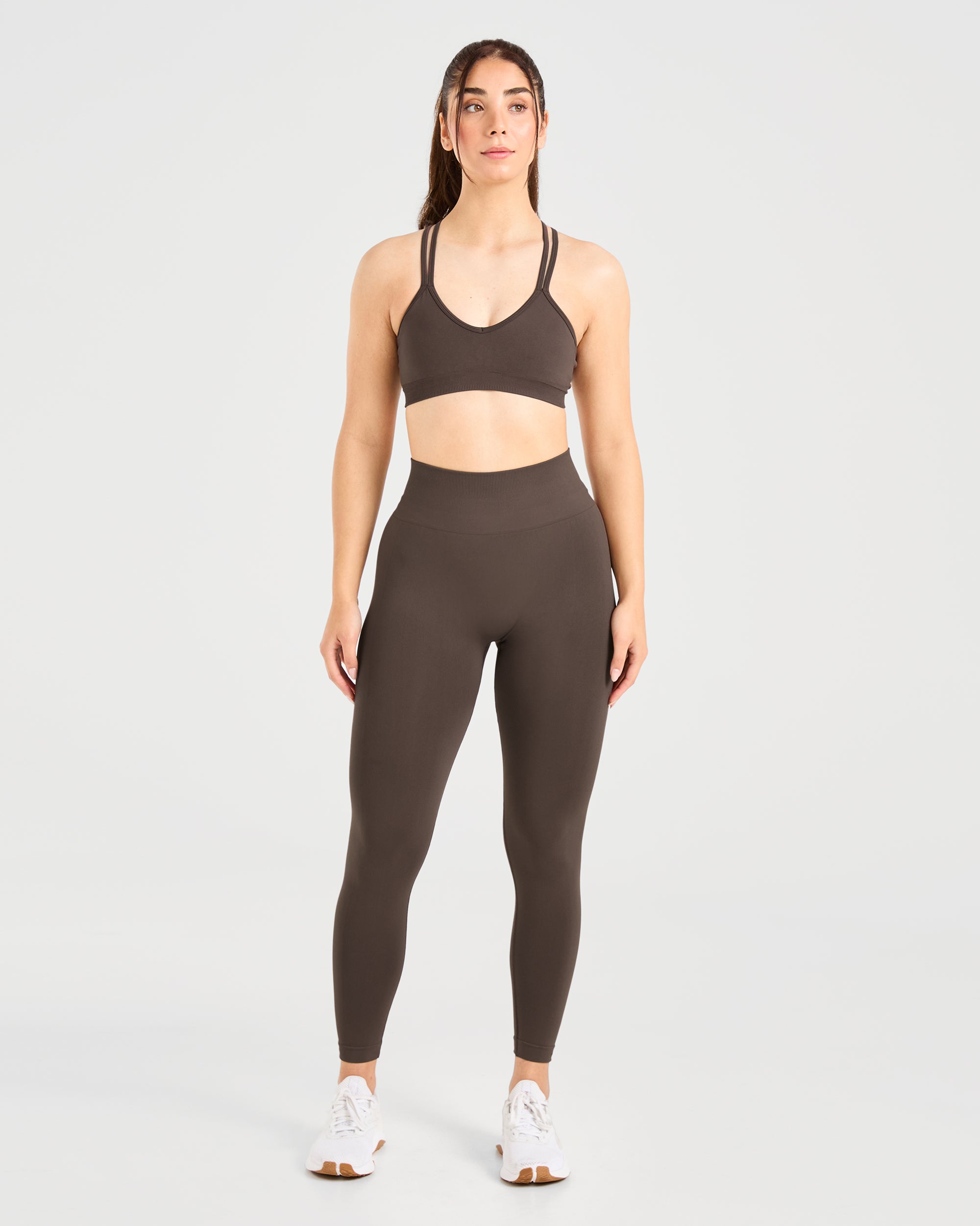 Power Seamless Sports Bra - Chestnut Bruin