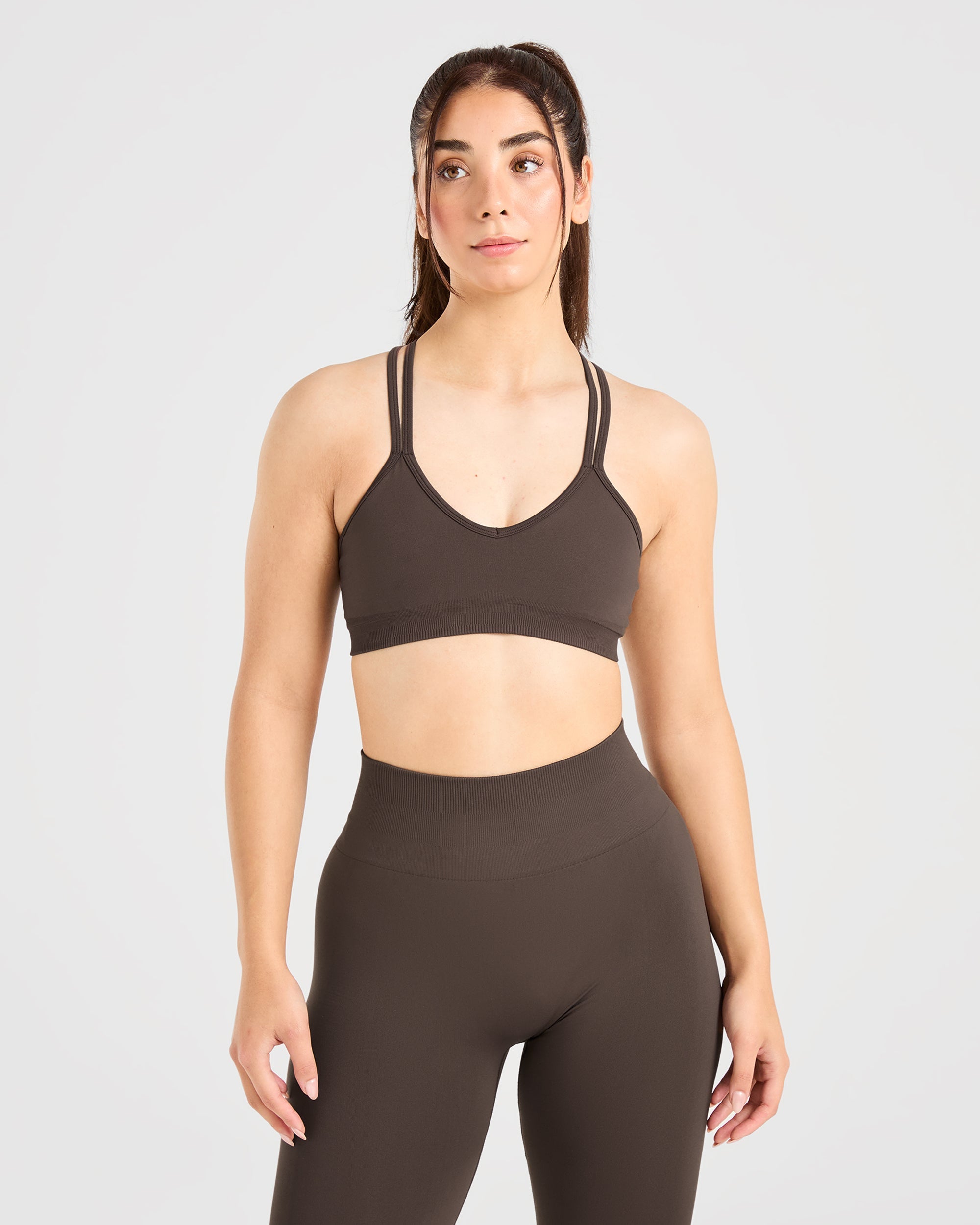 Power Seamless Sports Bra - Chestnut Bruin