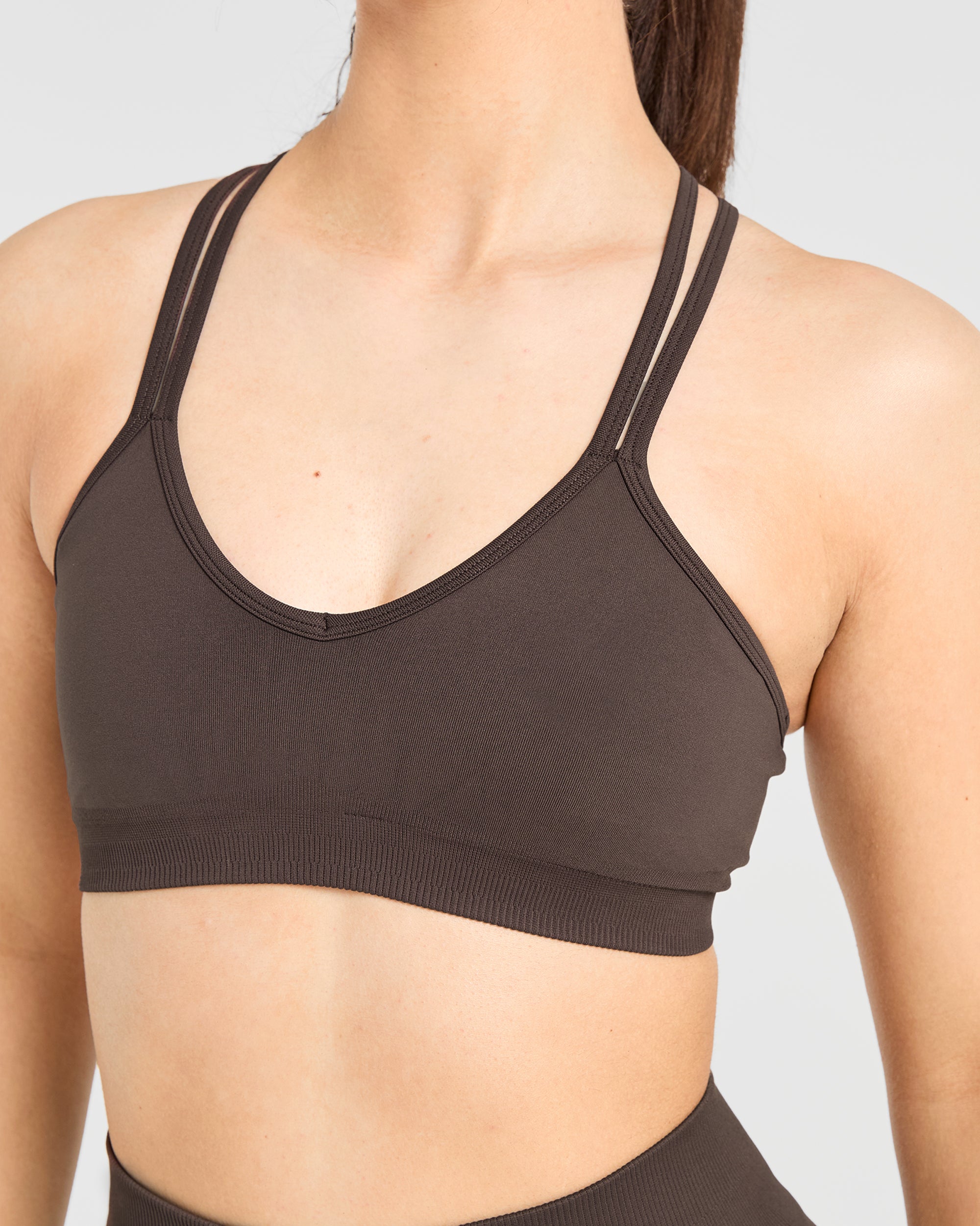 Power Seamless Sports Bra - Chestnut Bruin