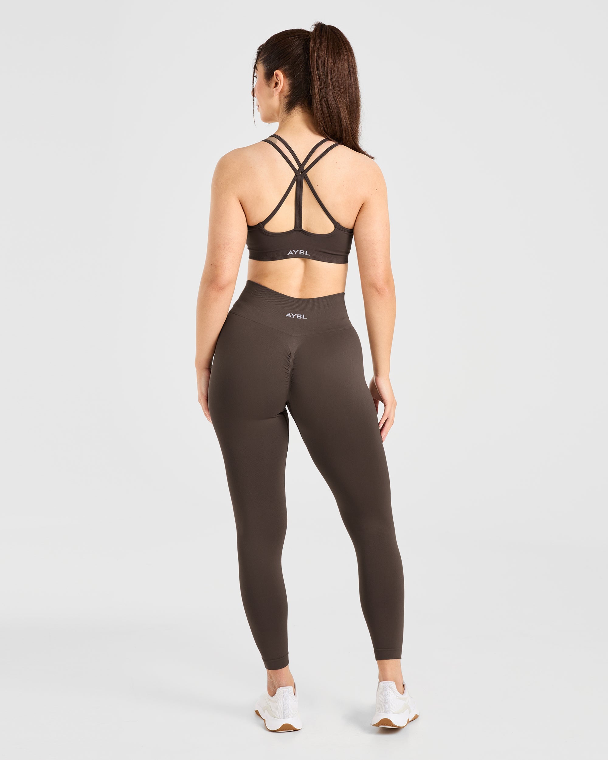 Power Seamless Sports Bra - Chestnut Bruin