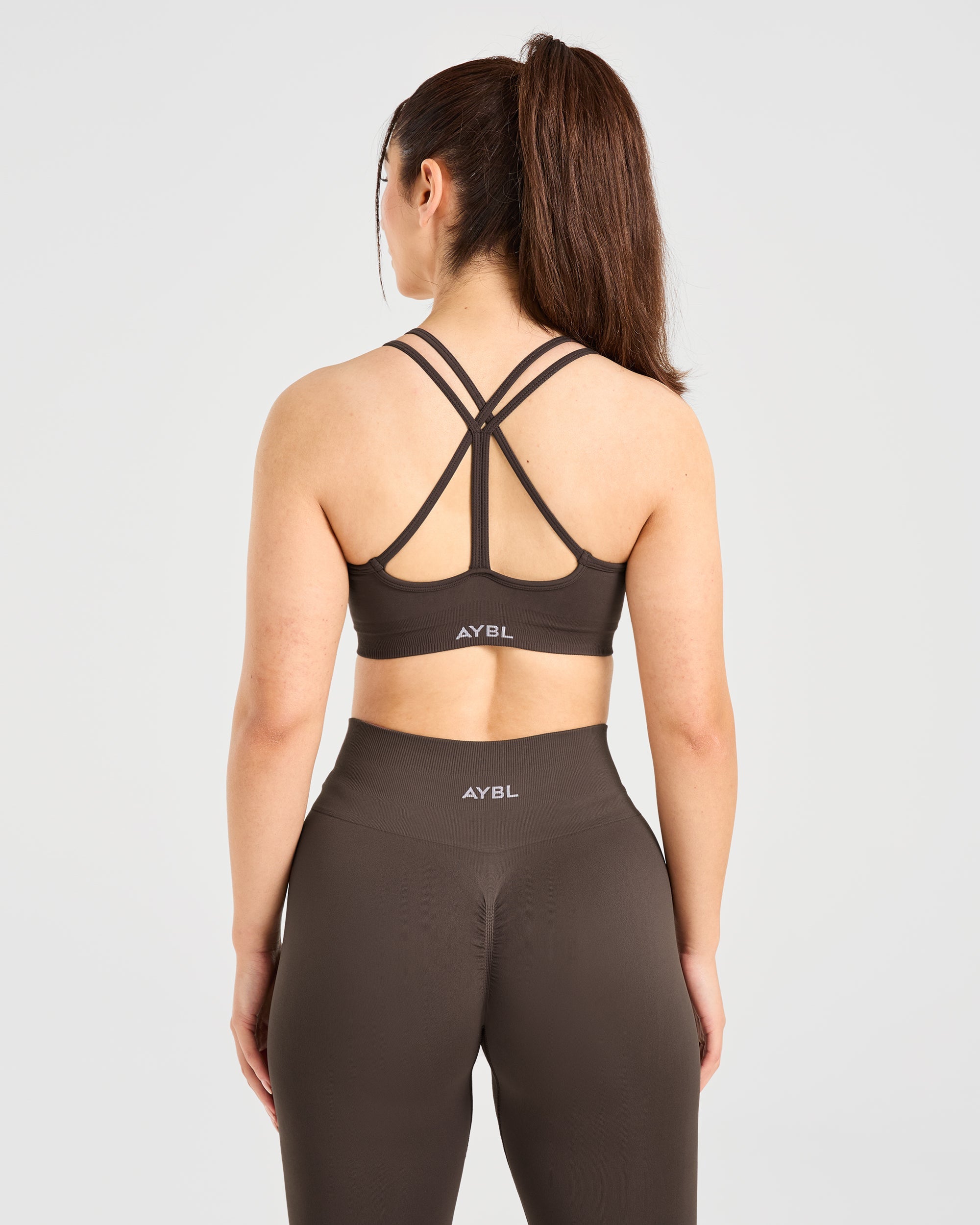 Power Seamless Sports Bra - Chestnut Bruin