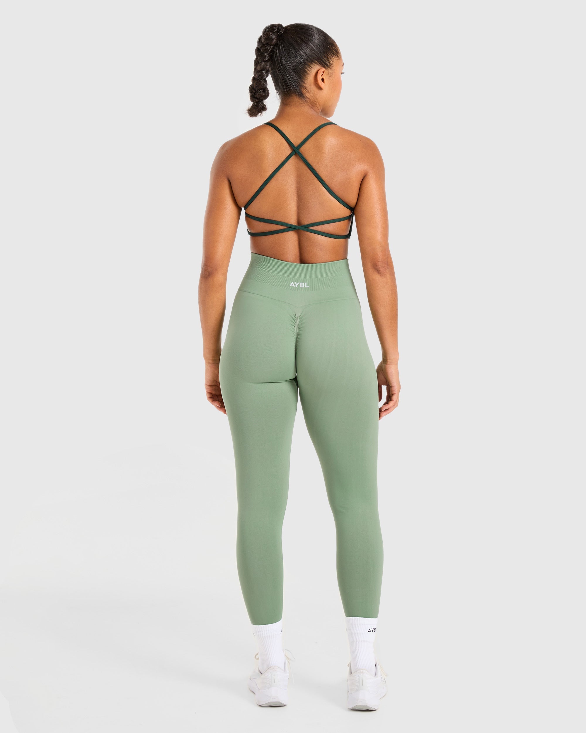 Essential Crossback Sports Bra - Deep Groen