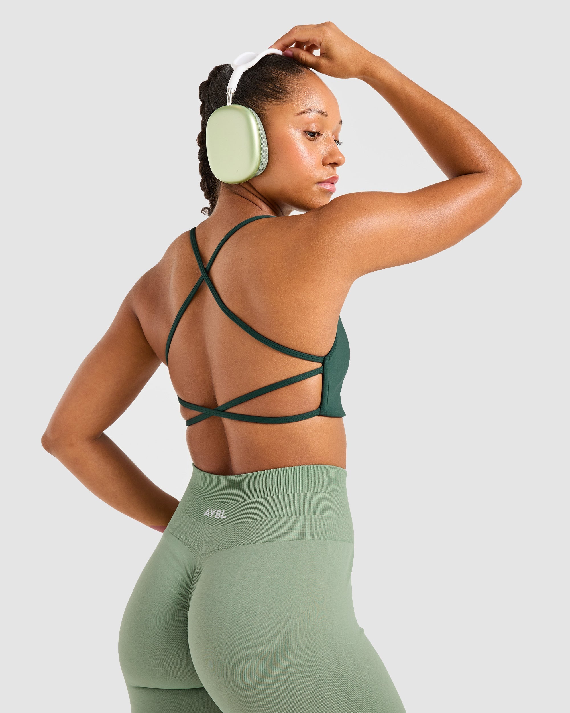 Essential Crossback Sports Bra - Deep Groen