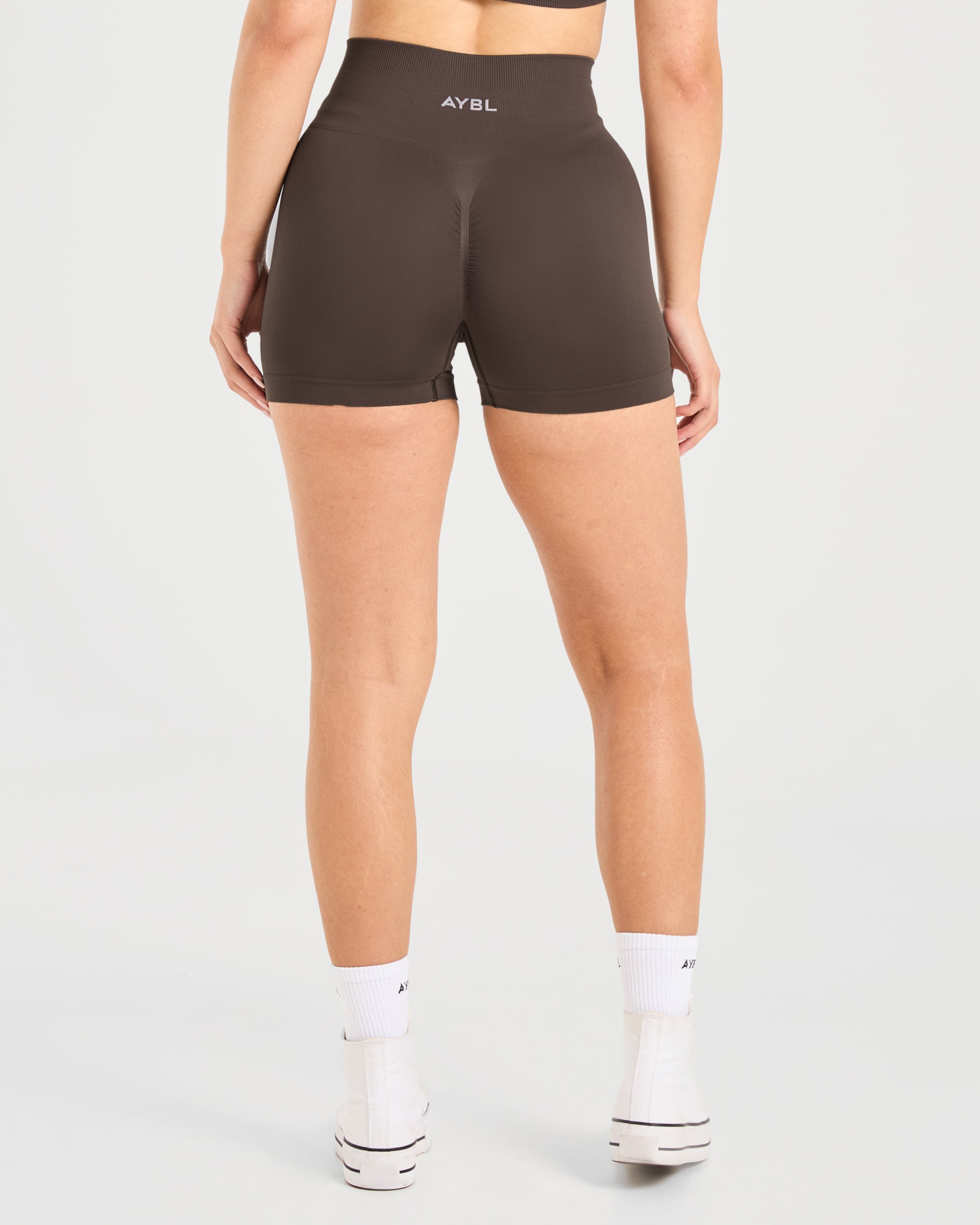 Power Seamless Shorts - Chestnut Bruin