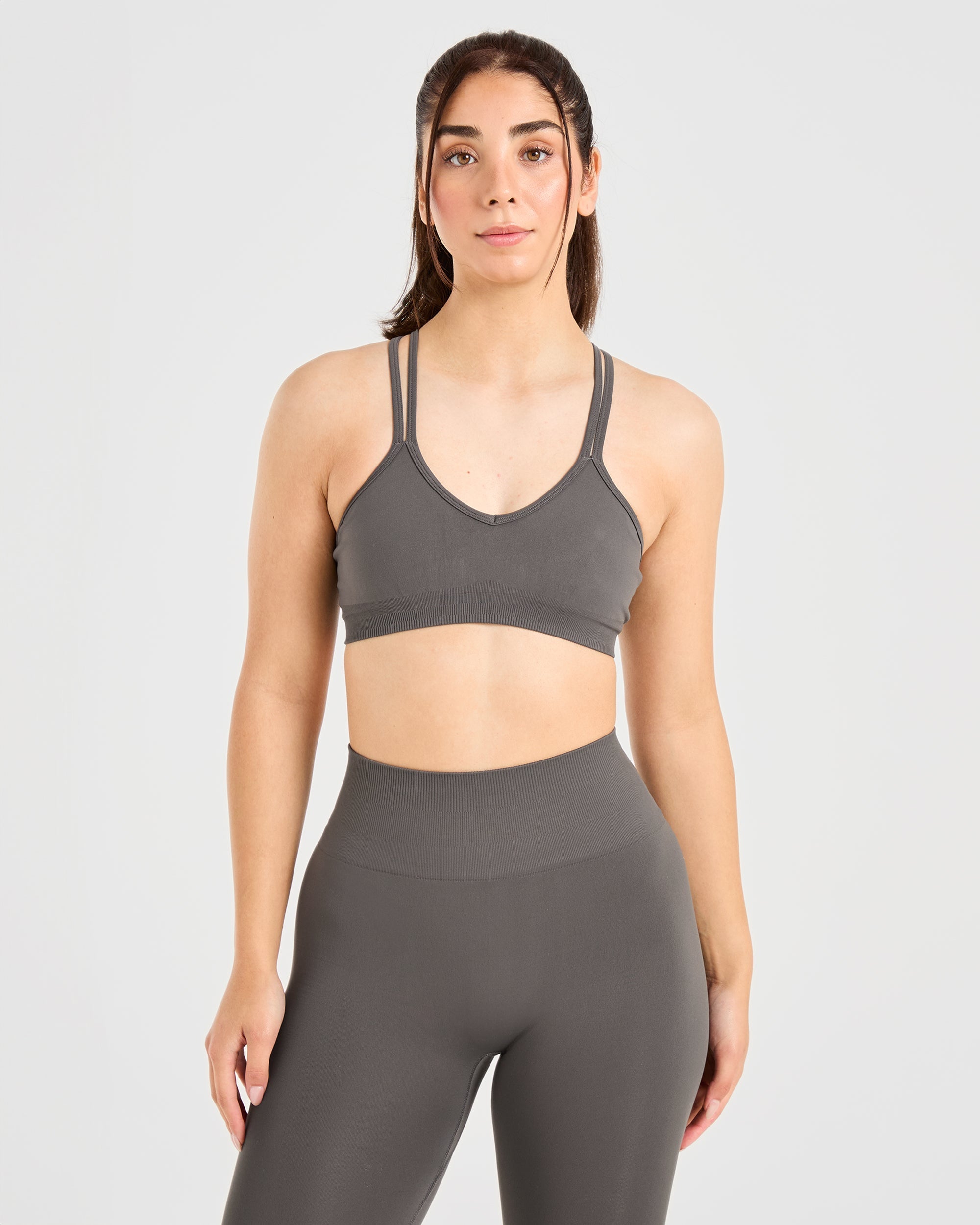 Power Seamless Sports Bra - Charcoal