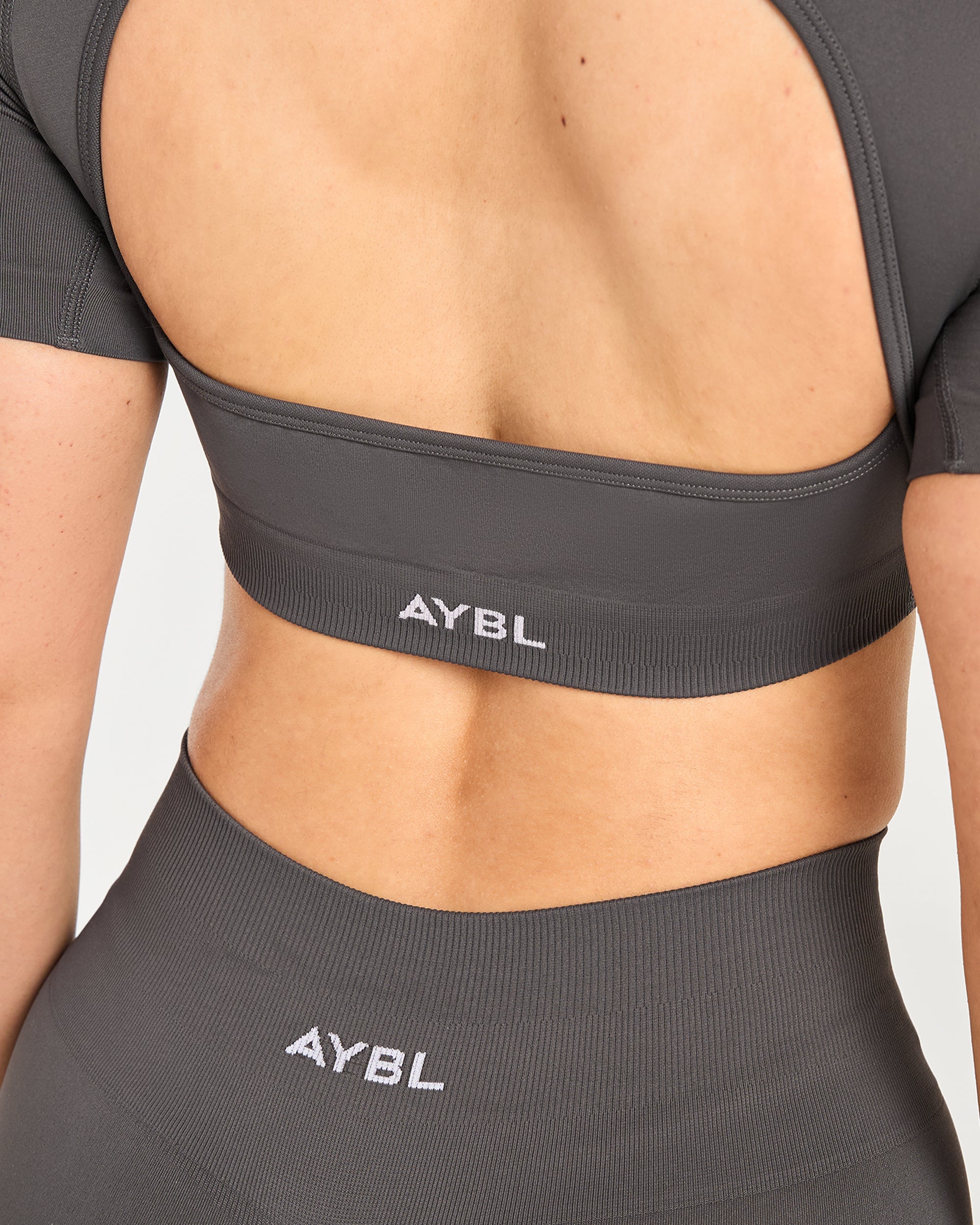 Power Seamless Crop Top - Charcoal