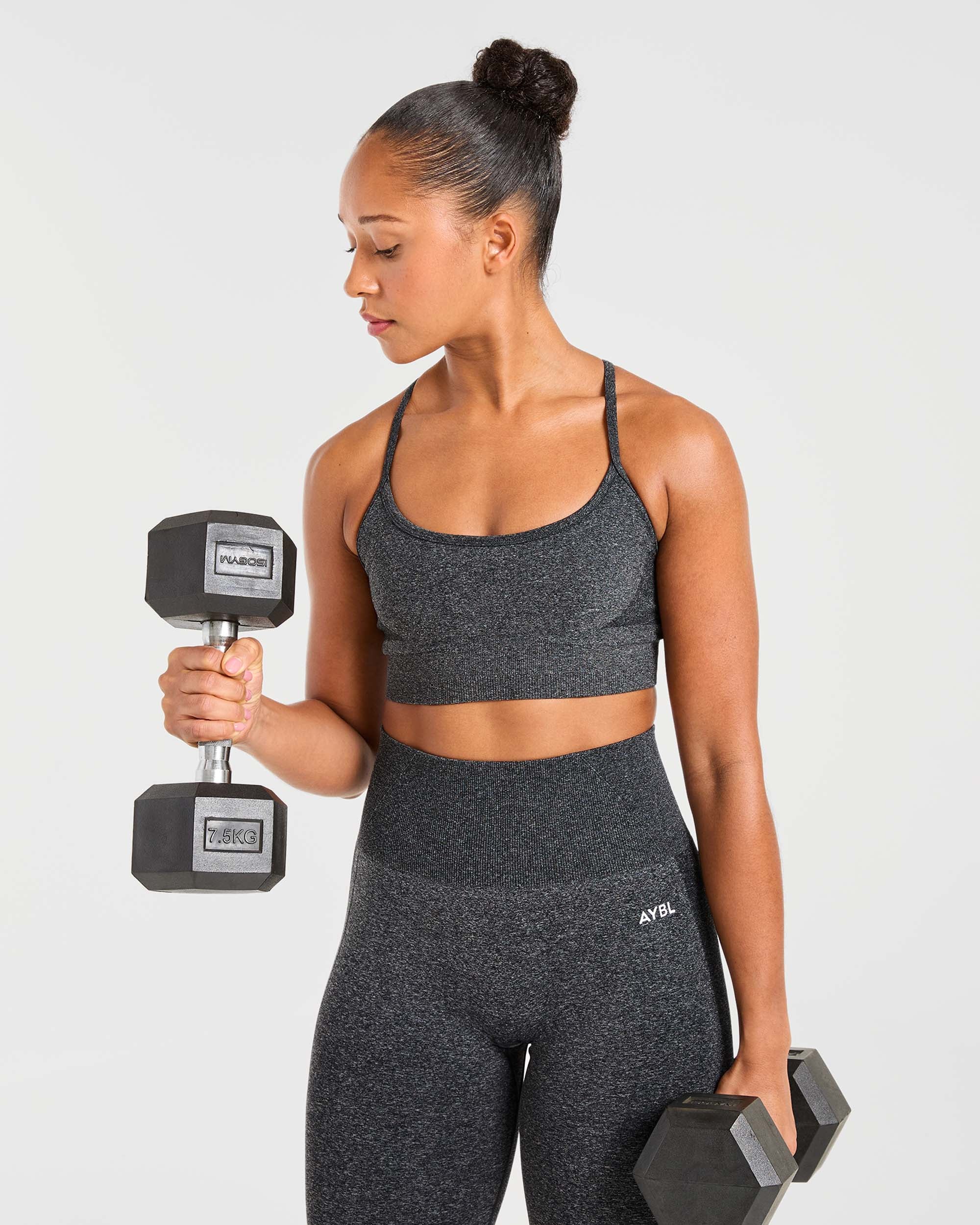 Empower Seamless Sports Bra - Zwart Marl