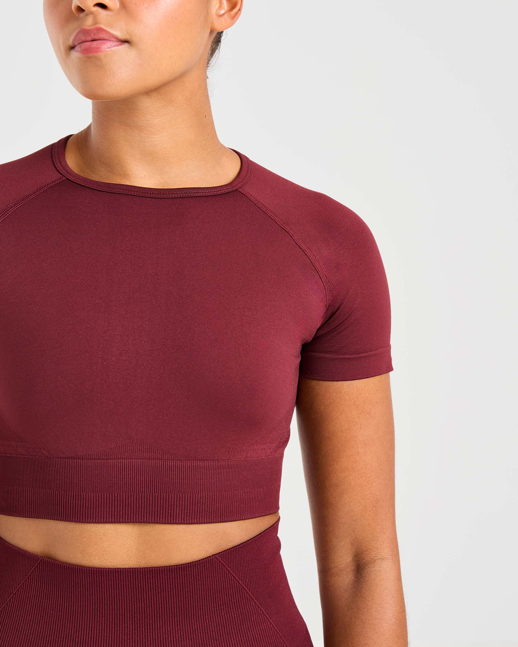 Empower Seamless Crop Top - Rood Wine