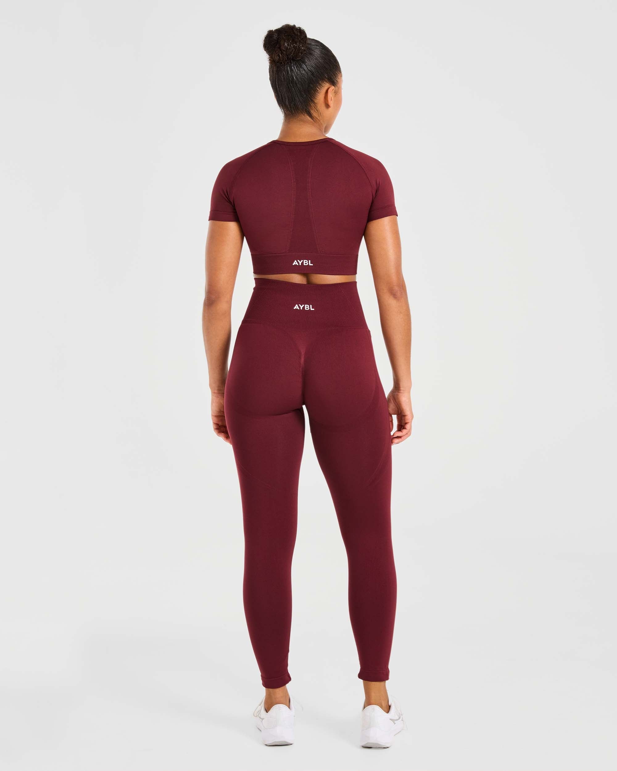 Empower Seamless Crop Top - Rood Wine