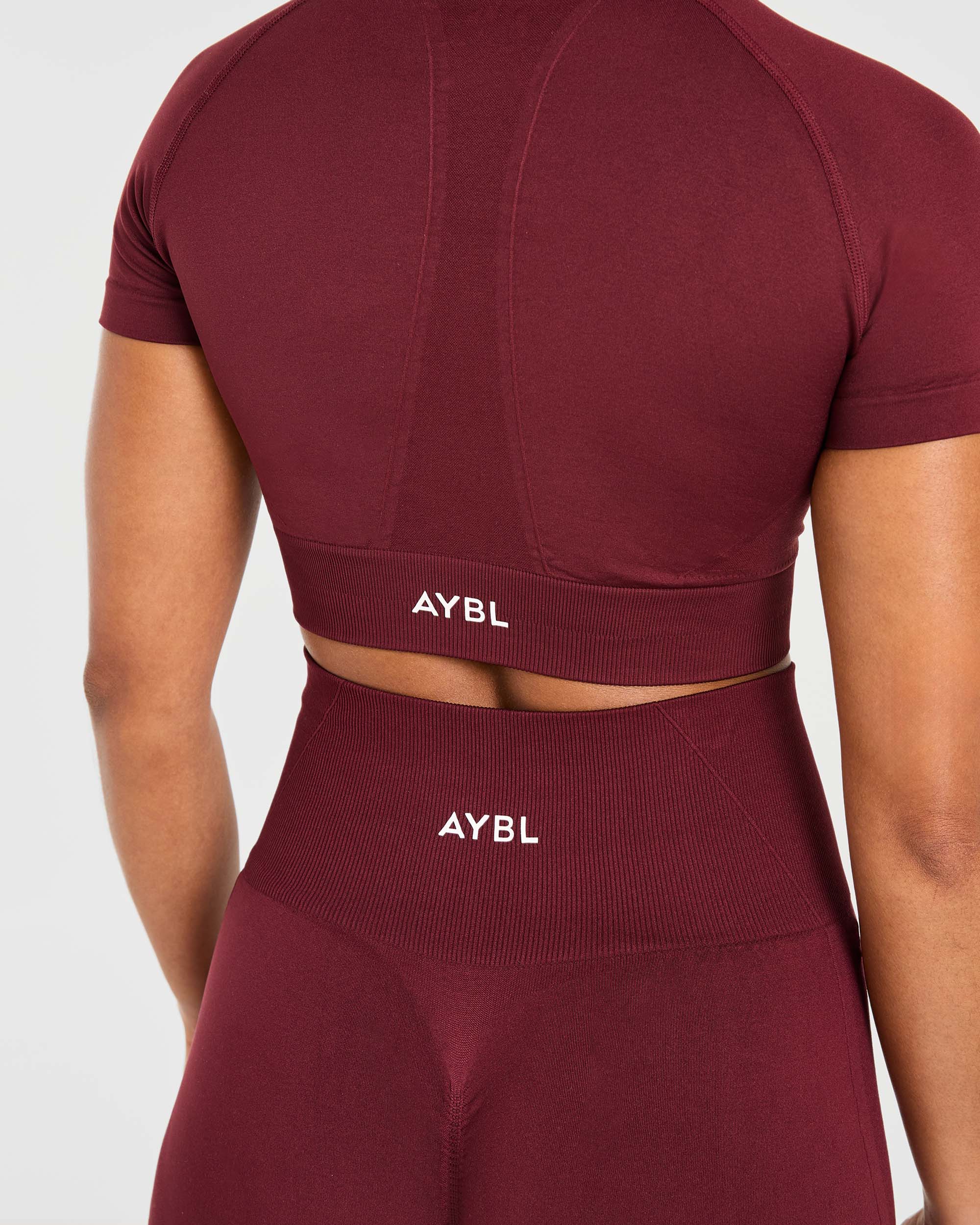 Empower Seamless Crop Top - Rood Wine