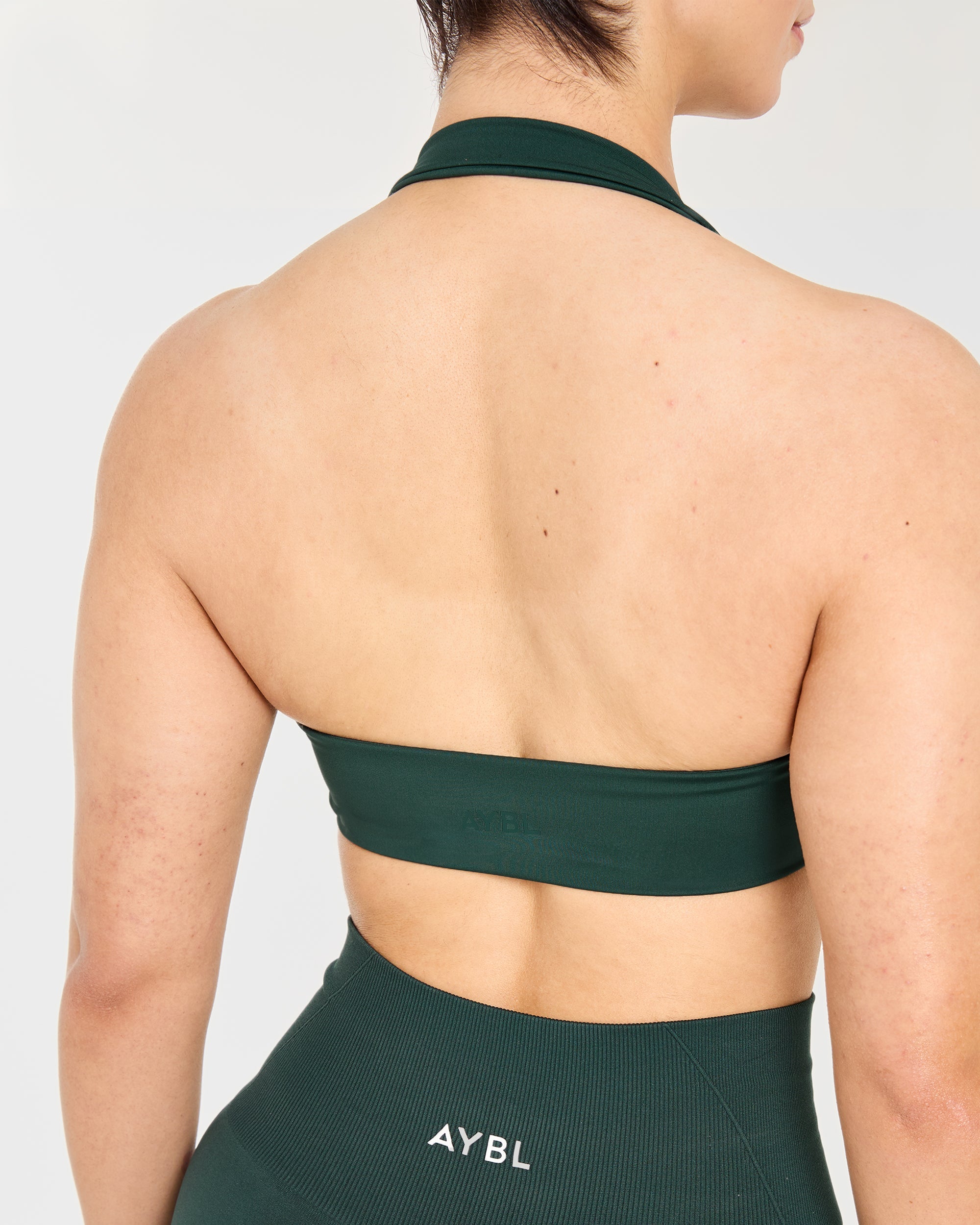 Essential Halterneck Sports Bra - Deep Groen