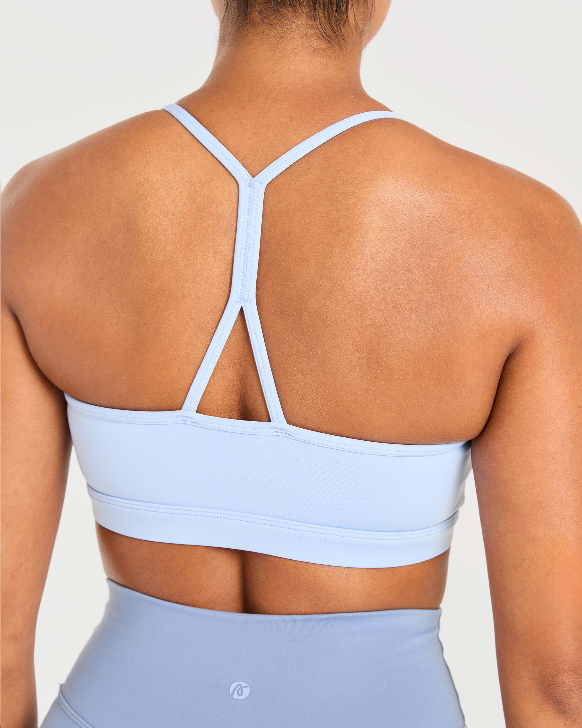 Essential Ruched Sports Bra - Powder Blauw