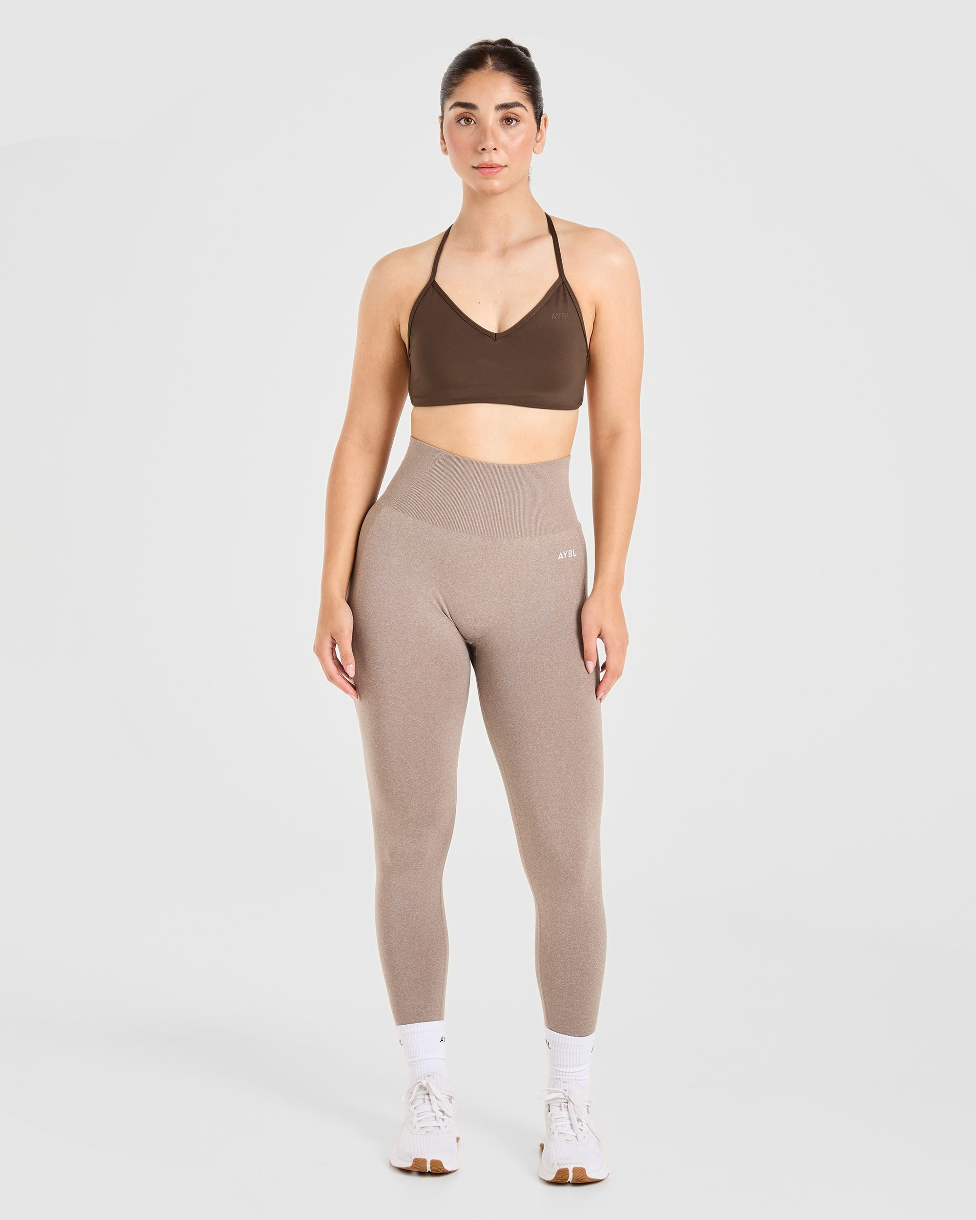 Essential Crossback Sports Bra - Deep Cocoa Bruin