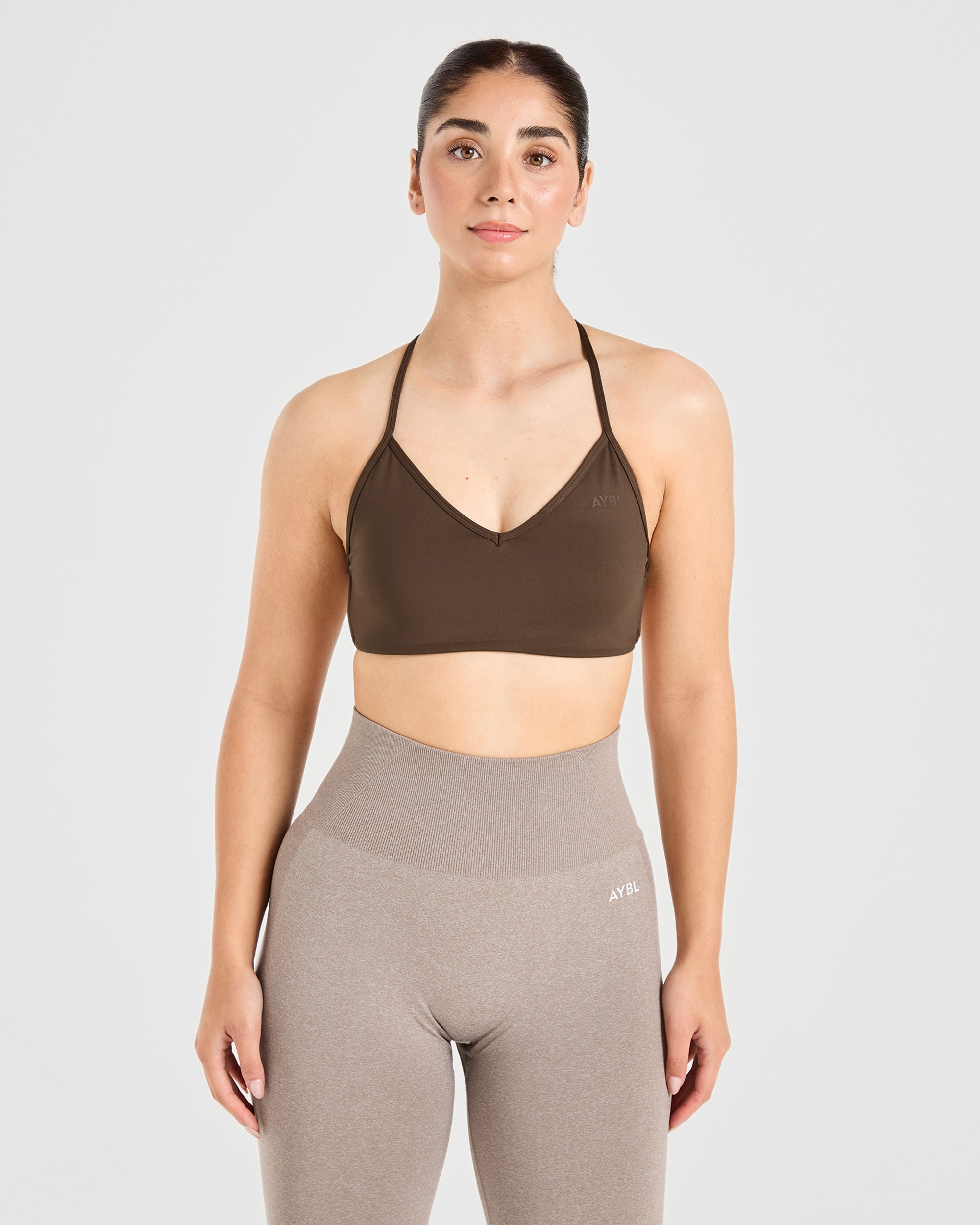 Essential Crossback Sports Bra - Deep Cocoa Bruin