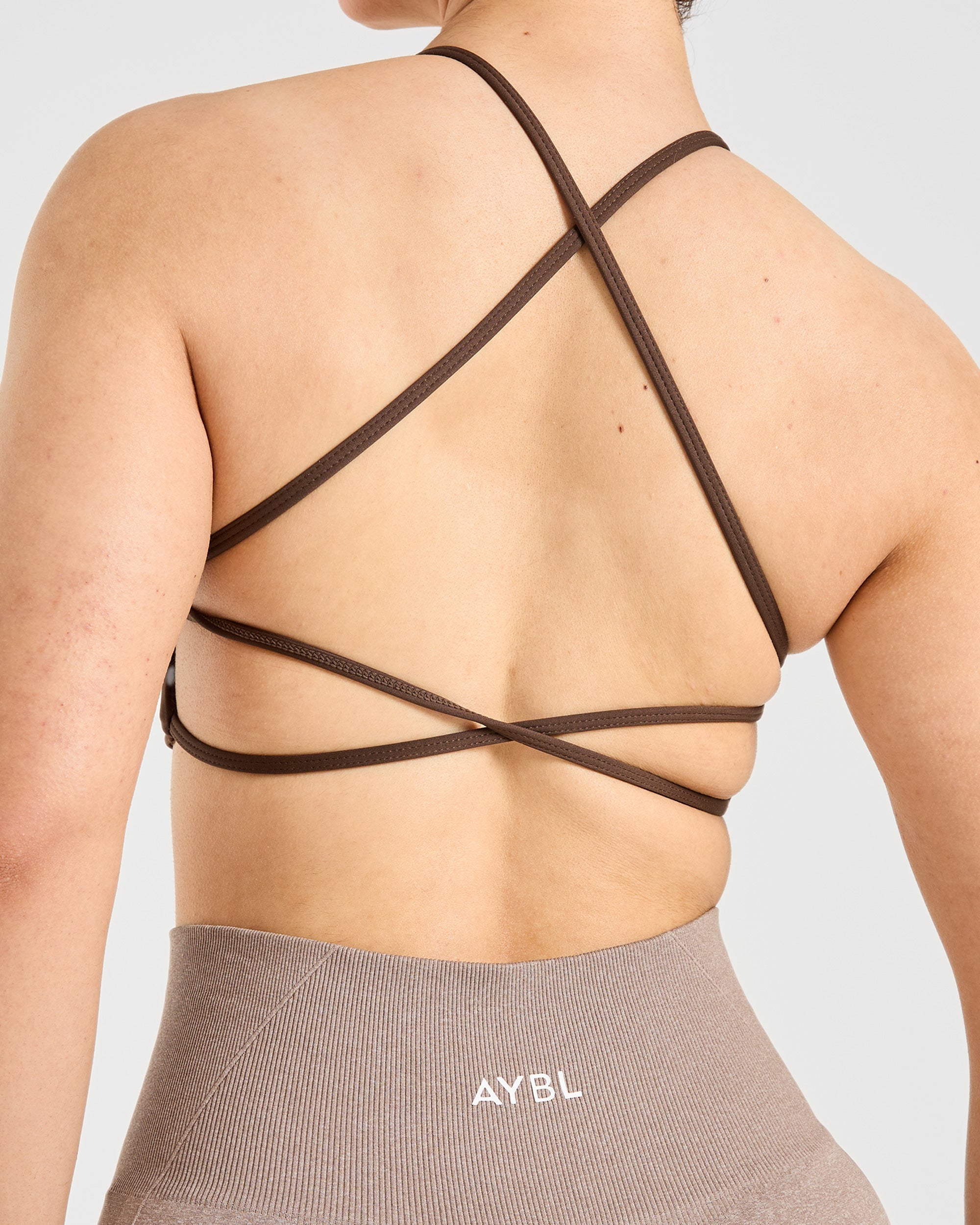 Essential Crossback Sports Bra - Deep Cocoa Bruin