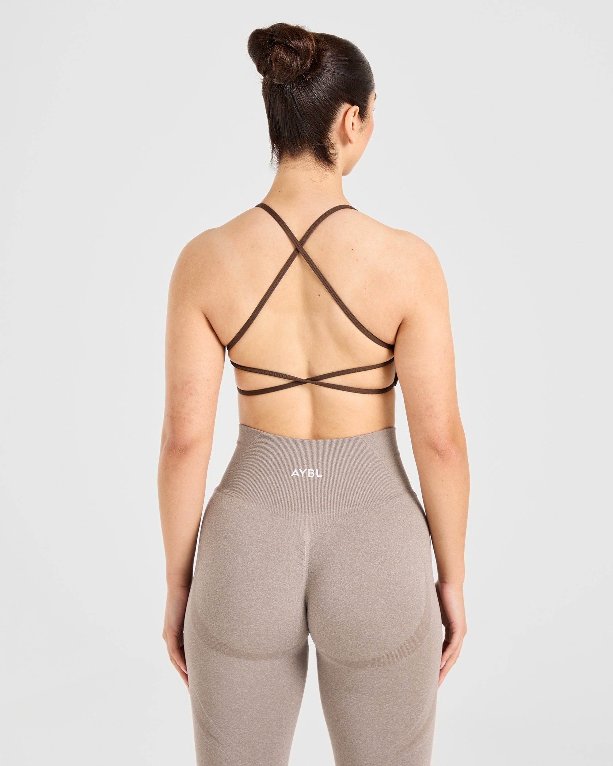 Essential Crossback Sports Bra - Deep Cocoa Bruin