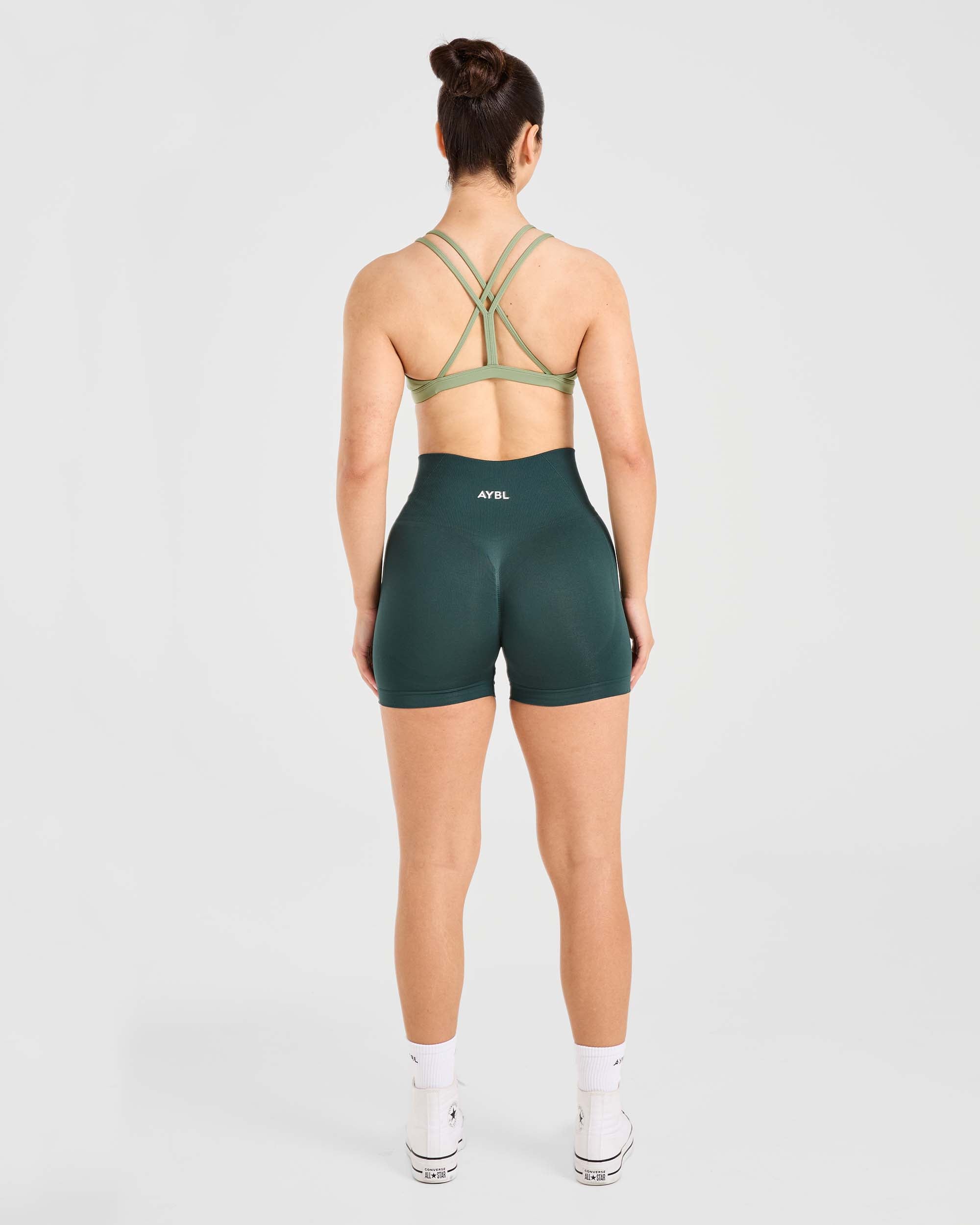 Essential Strappy Sports Bra - Olive Groen