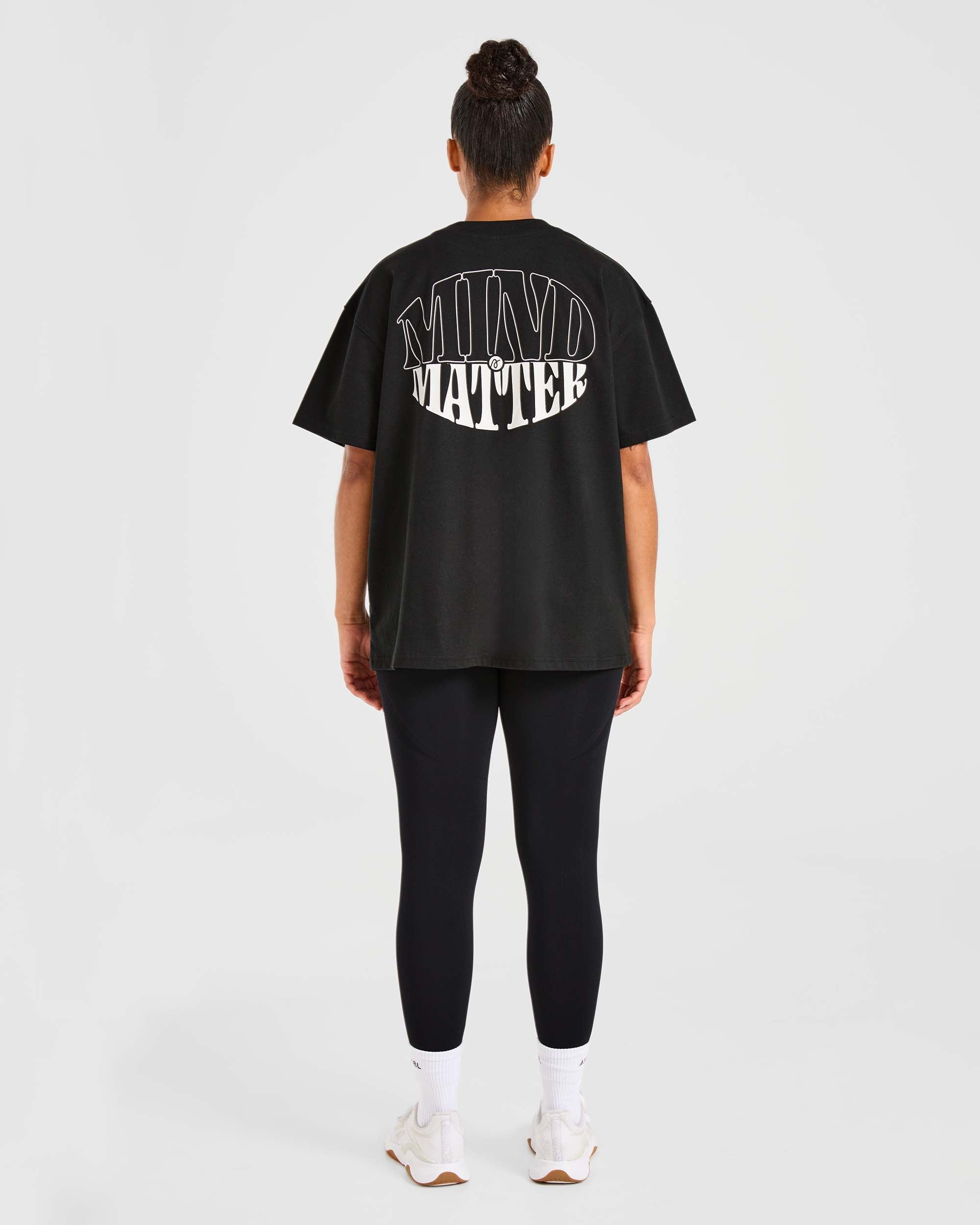 Mind Over Matter Oversized T Shirt - Zwart