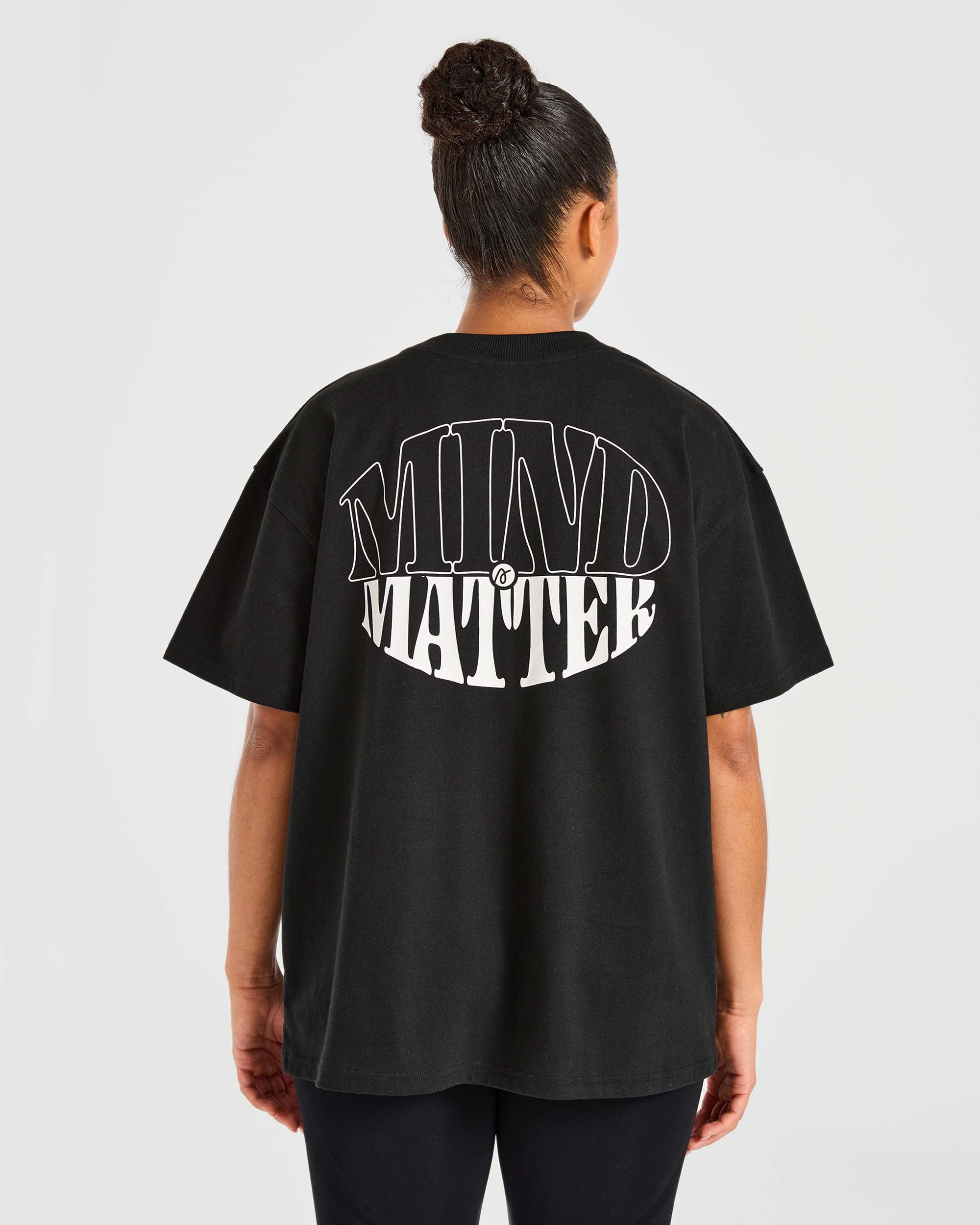 Mind Over Matter Oversized T Shirt - Zwart