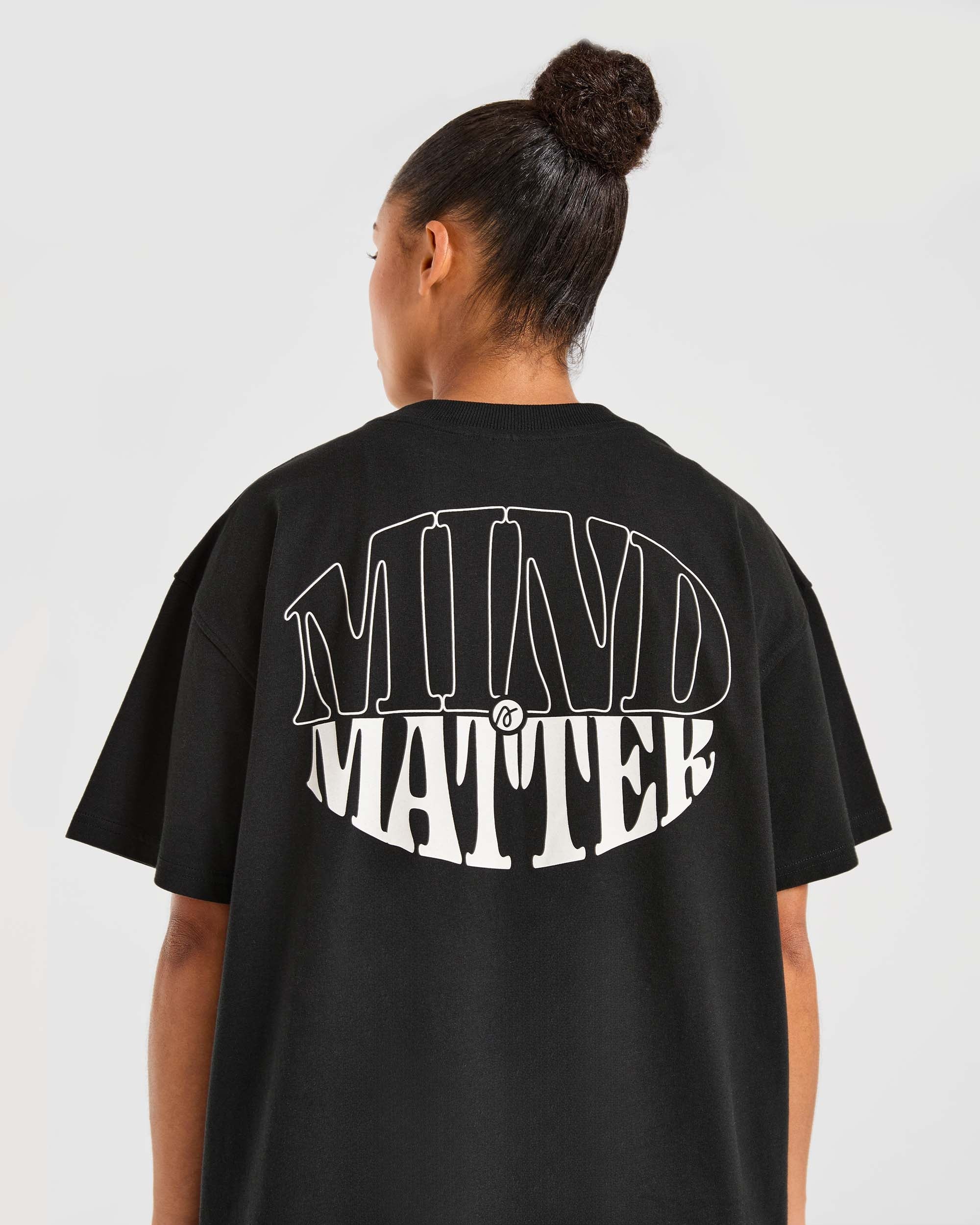 Mind Over Matter Oversized T Shirt - Zwart