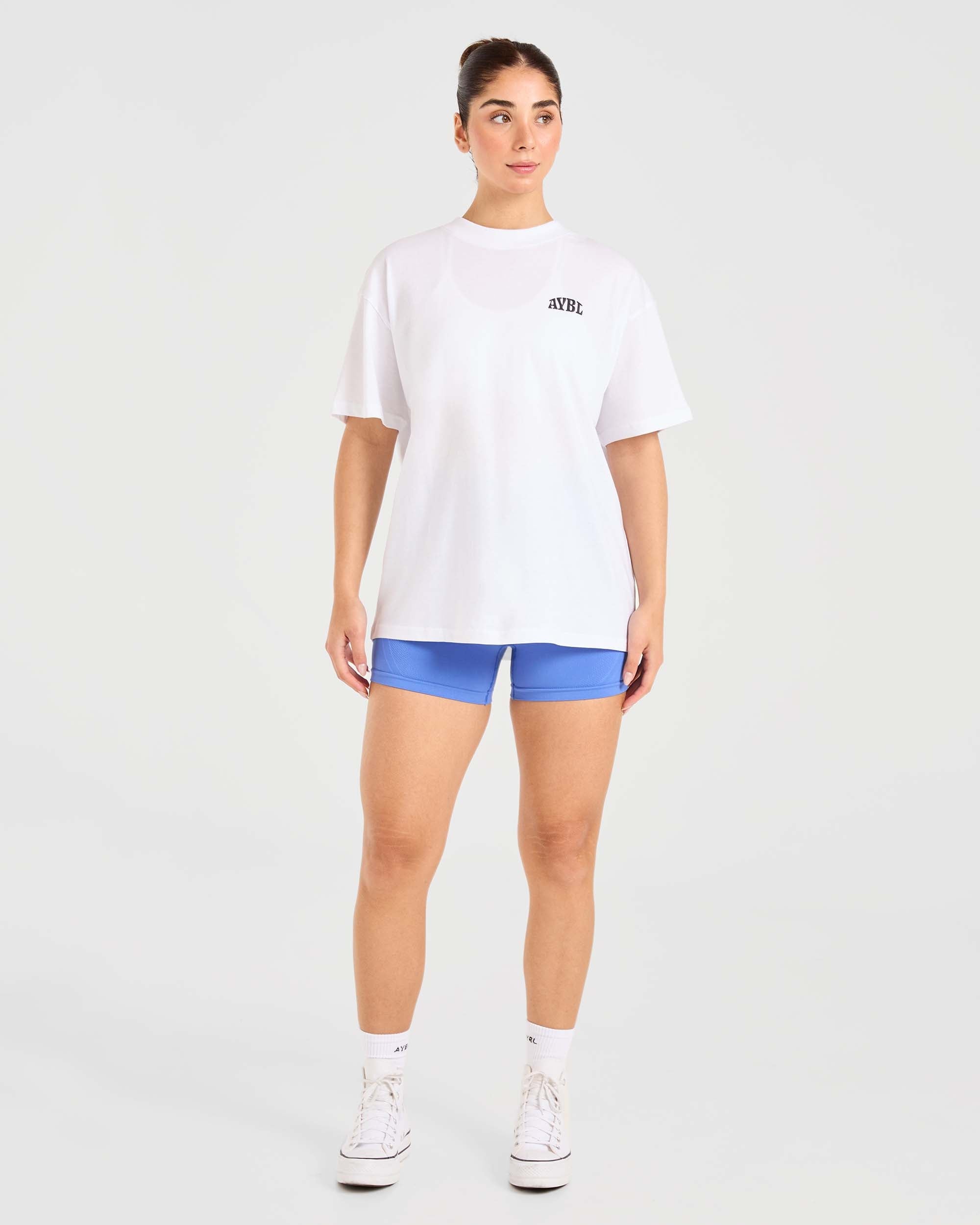 Mind Over Matter Oversized T Shirt - Wit