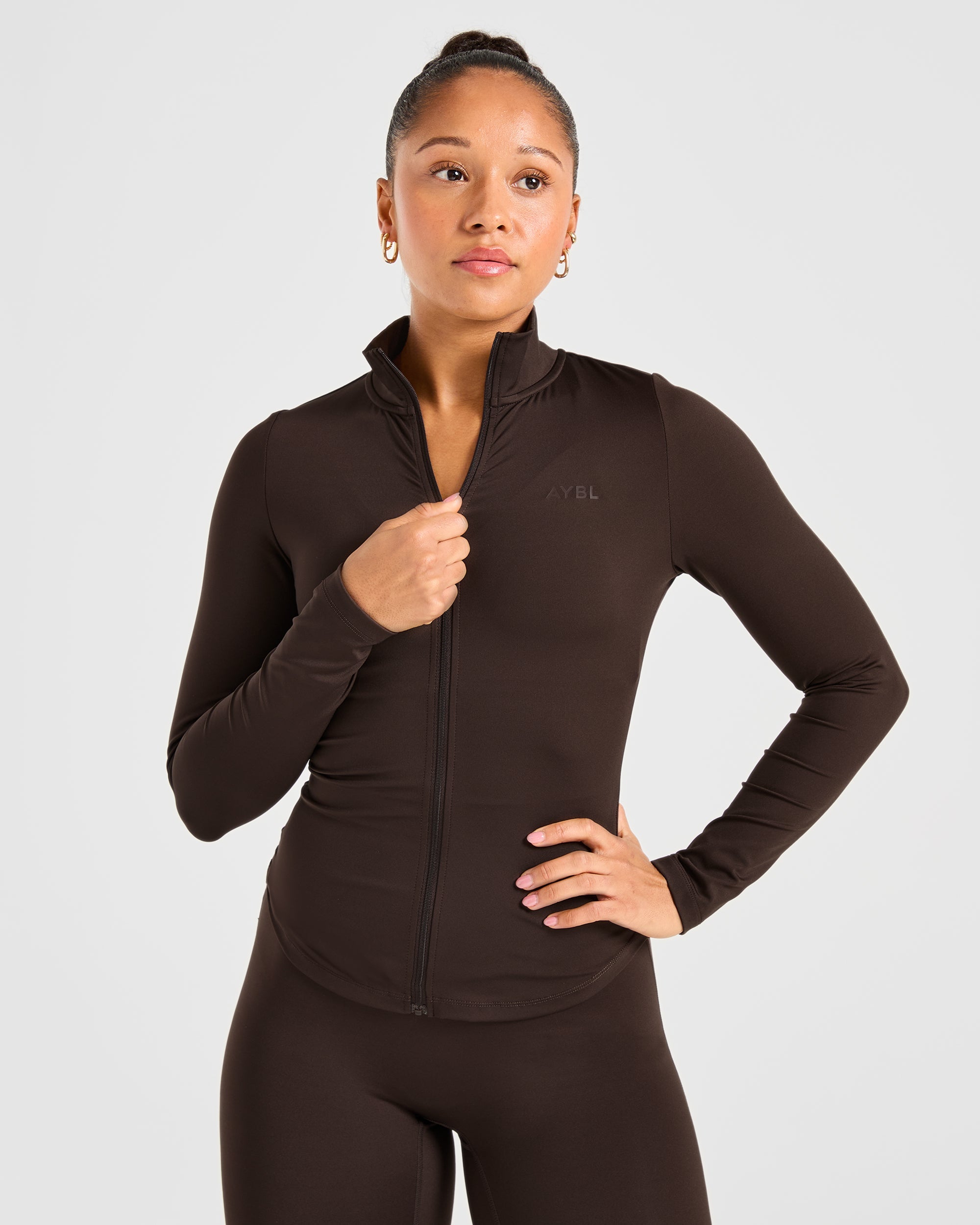 Sculpt Zip Jacket - Deep Cocoa Bruin