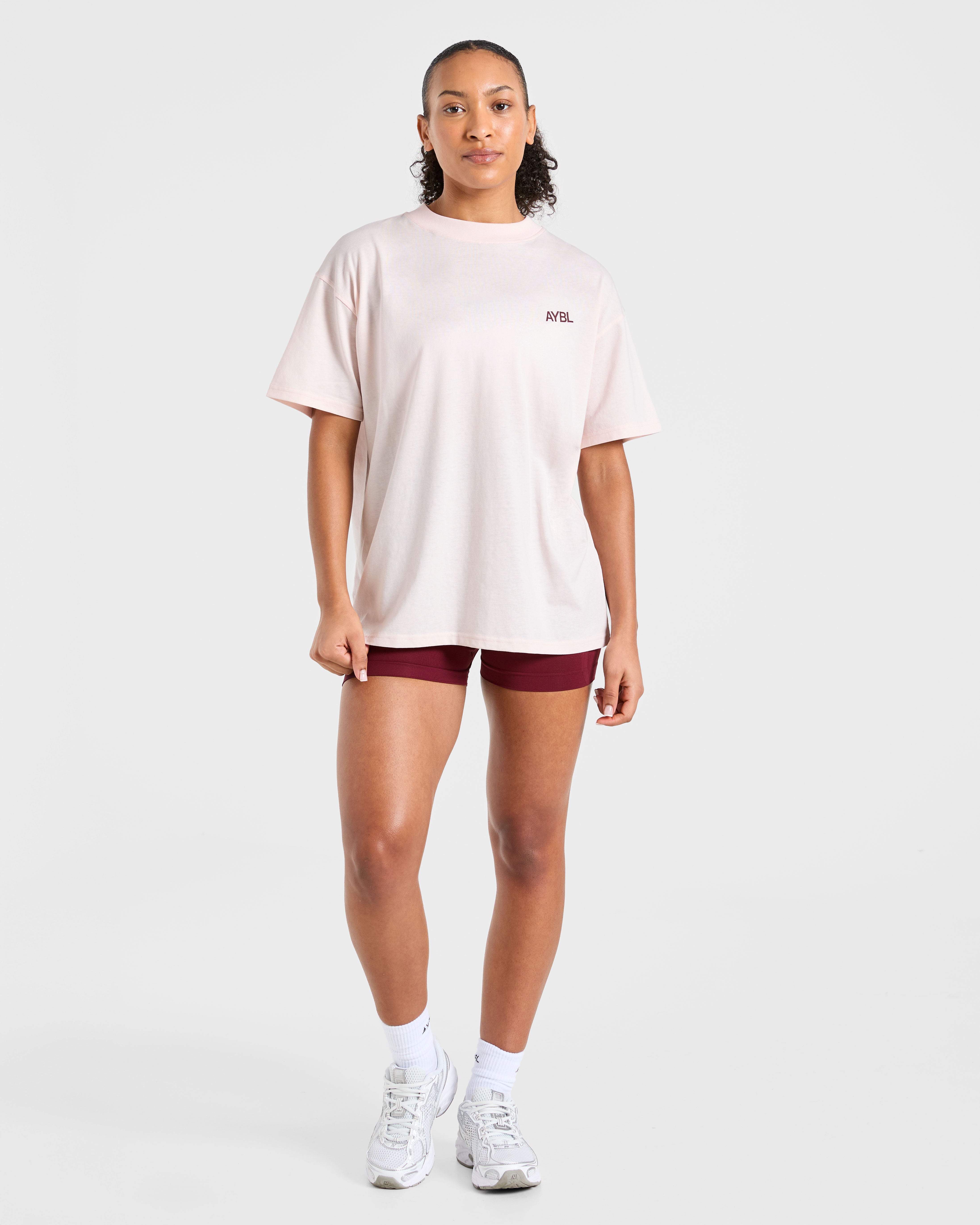 Sport Society Oversized T Shirt - Roze