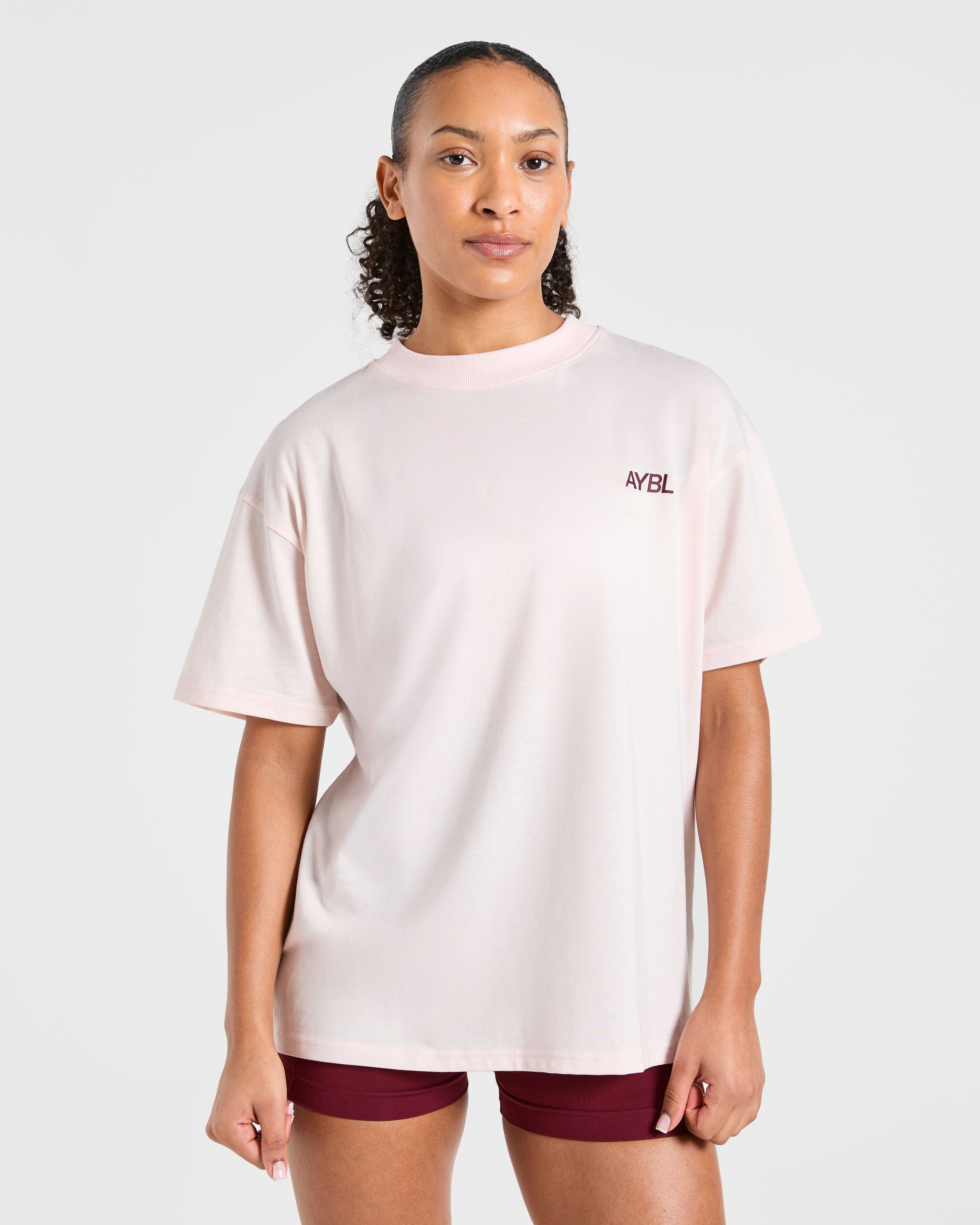 Sport Society Oversized T Shirt - Roze